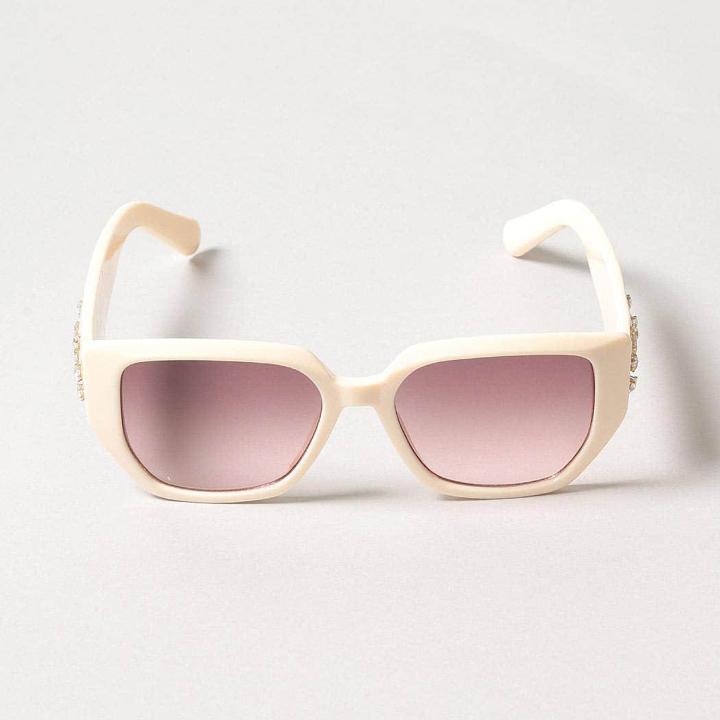 Tinted Rhinestone Frame Sunglasses Sunglasses
