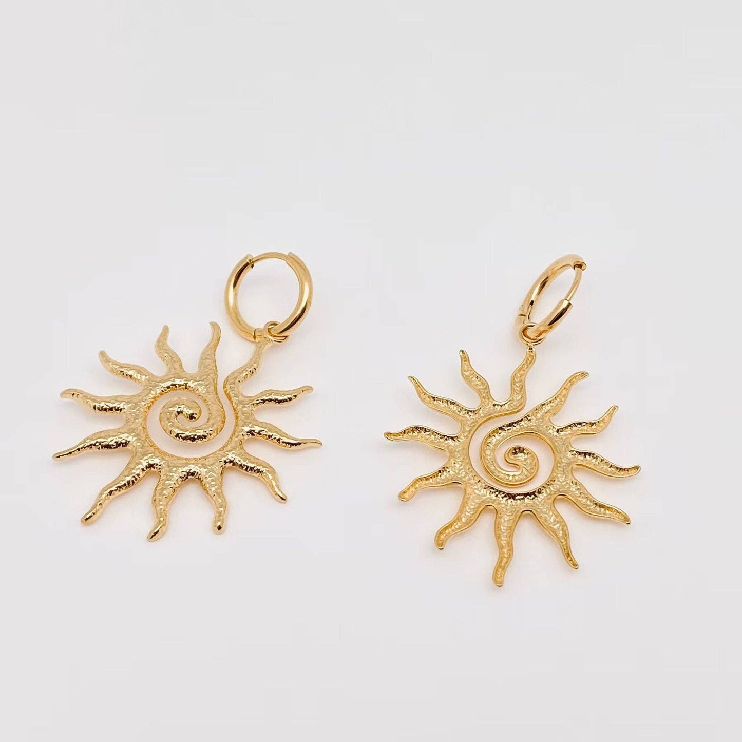 Spiral Sun Dangle Earrings