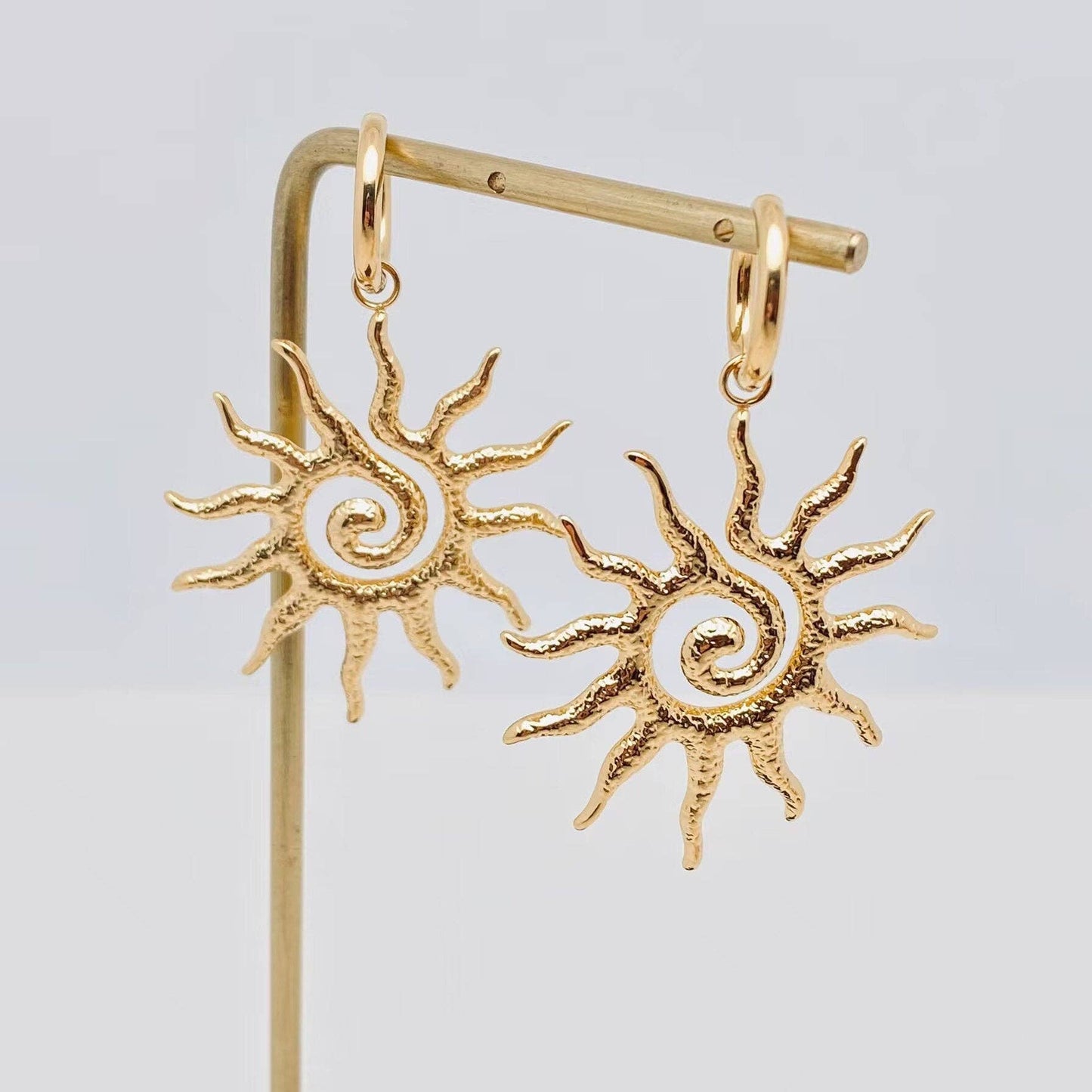 Spiral Sun Dangle Earrings