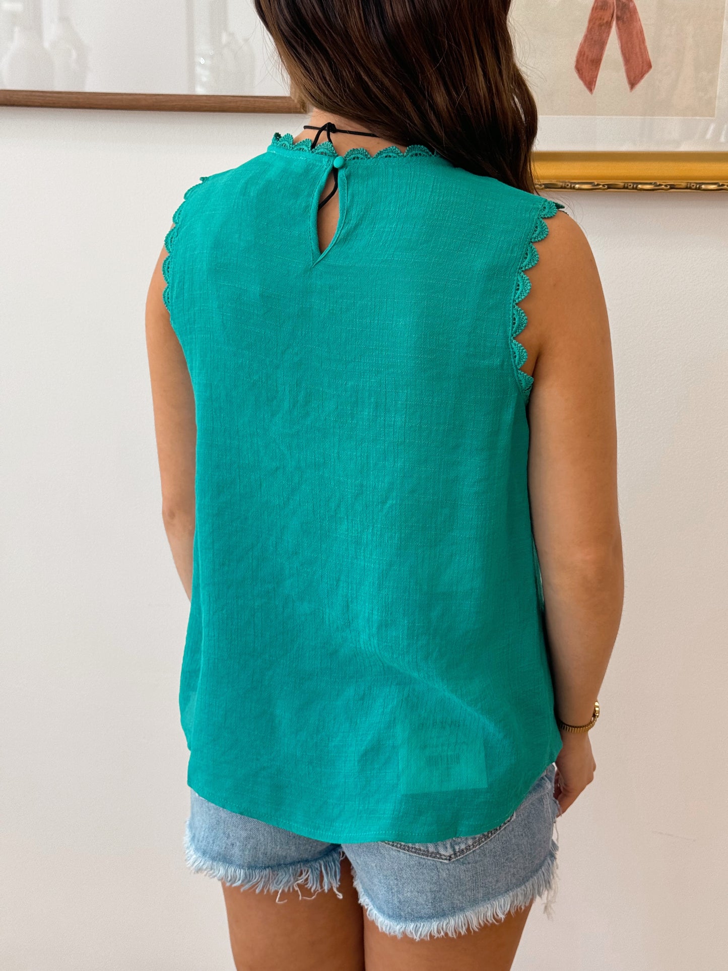 Lace Trim Pintuck Blouse Shirts & Tops