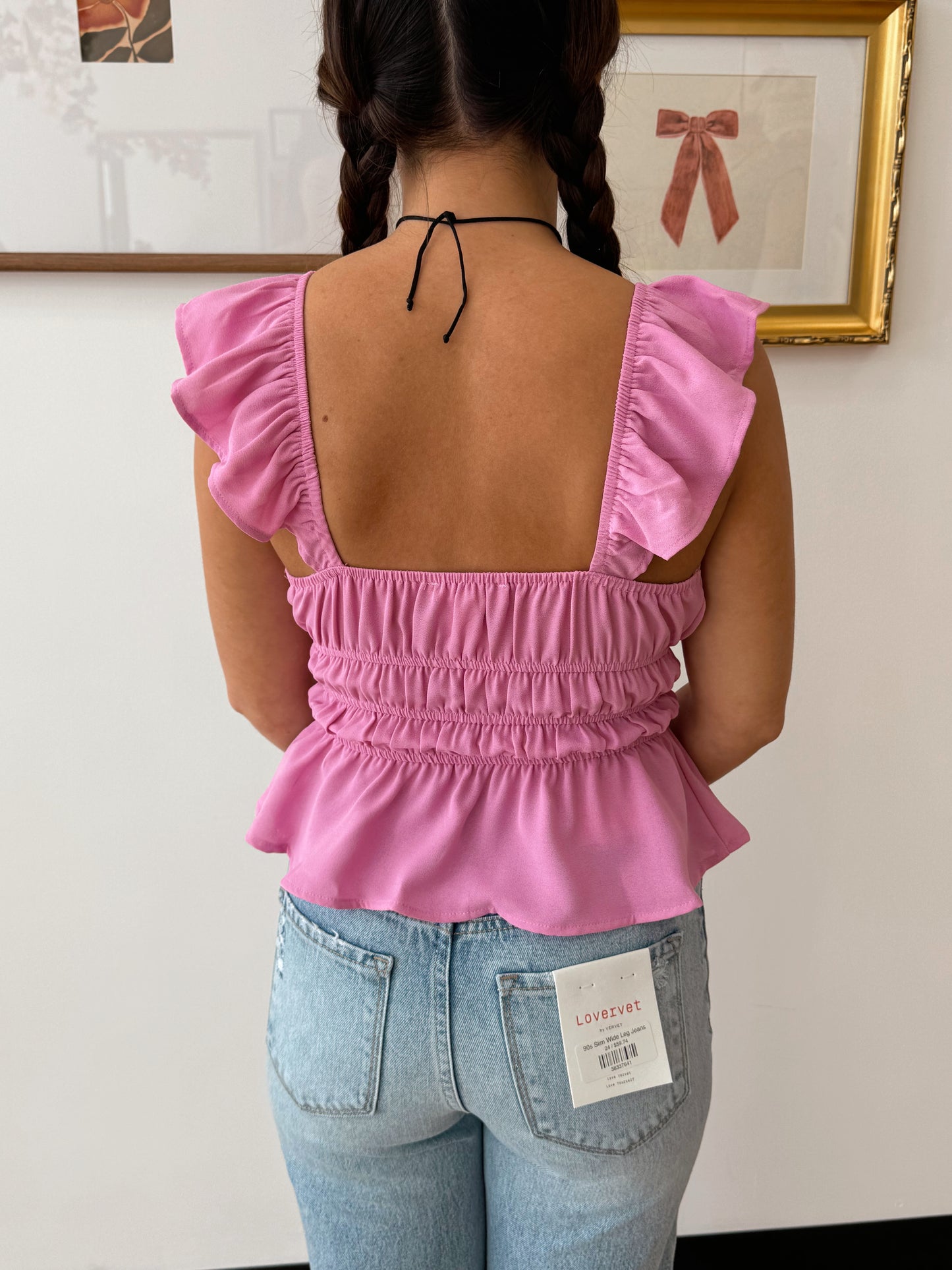 Bubblegum Shirred Waist Top Shirts & Tops