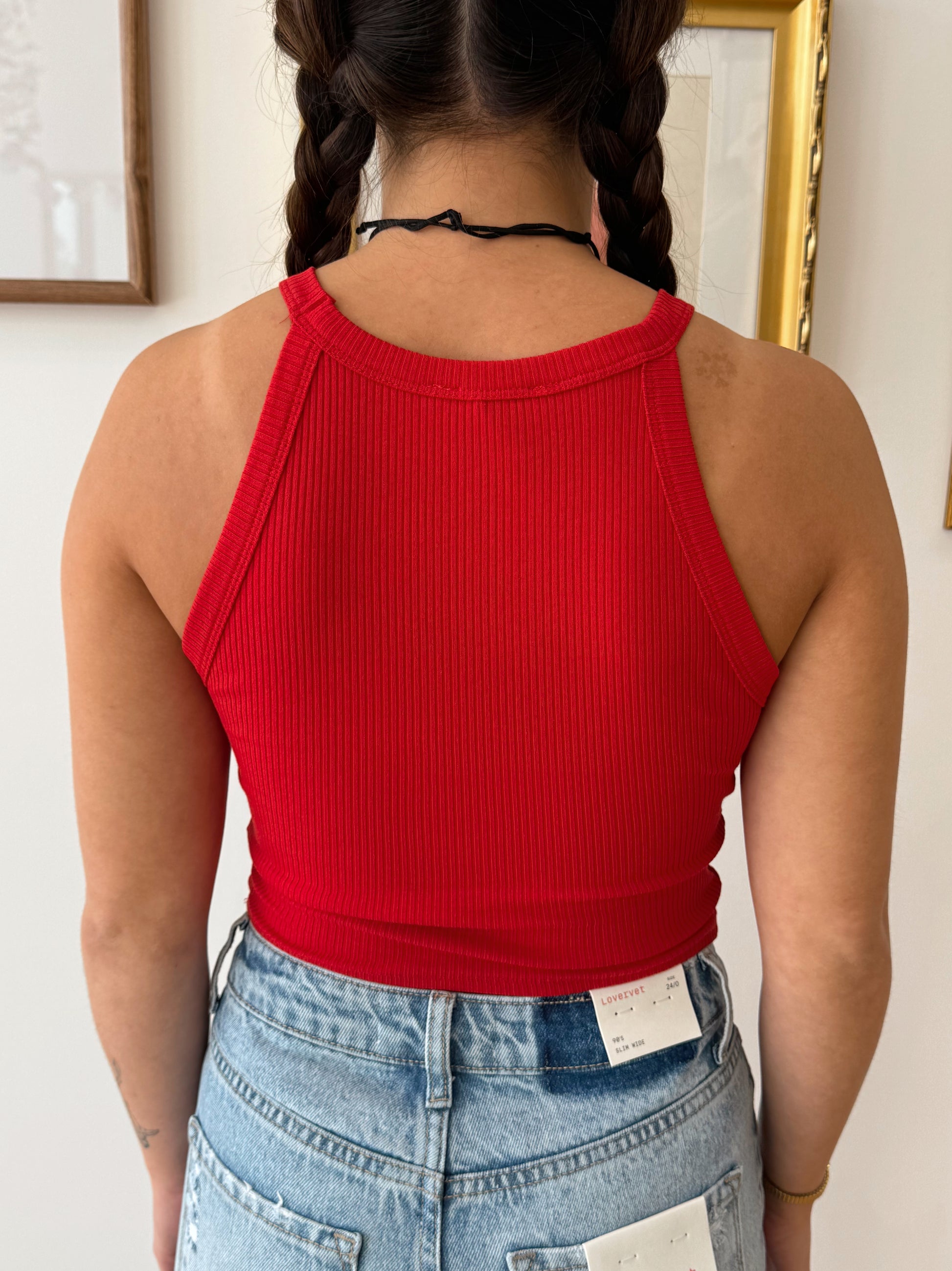 Red Hot Halter Top Shirts & Tops