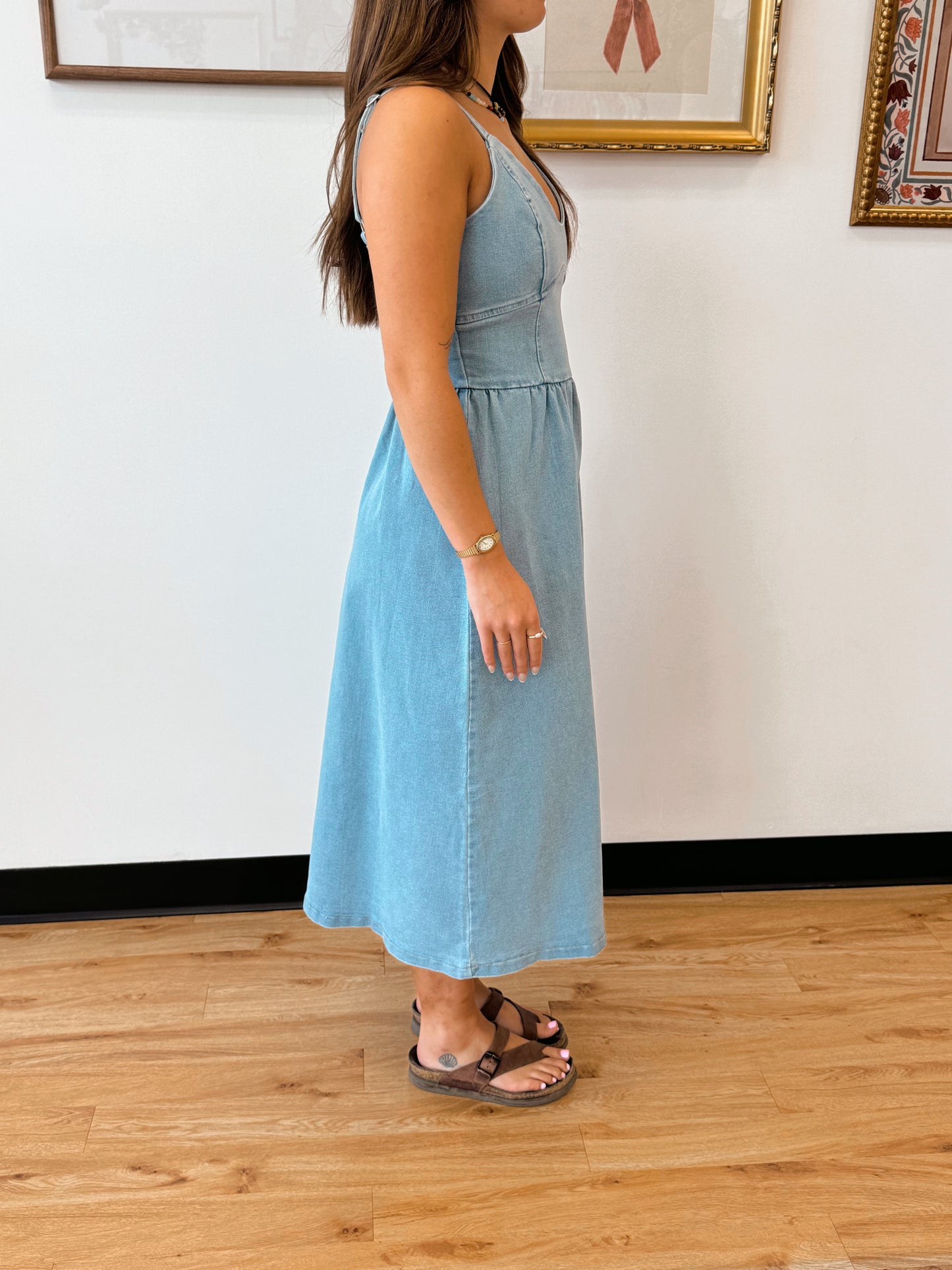 Classic Stretch Denim Dress Dress