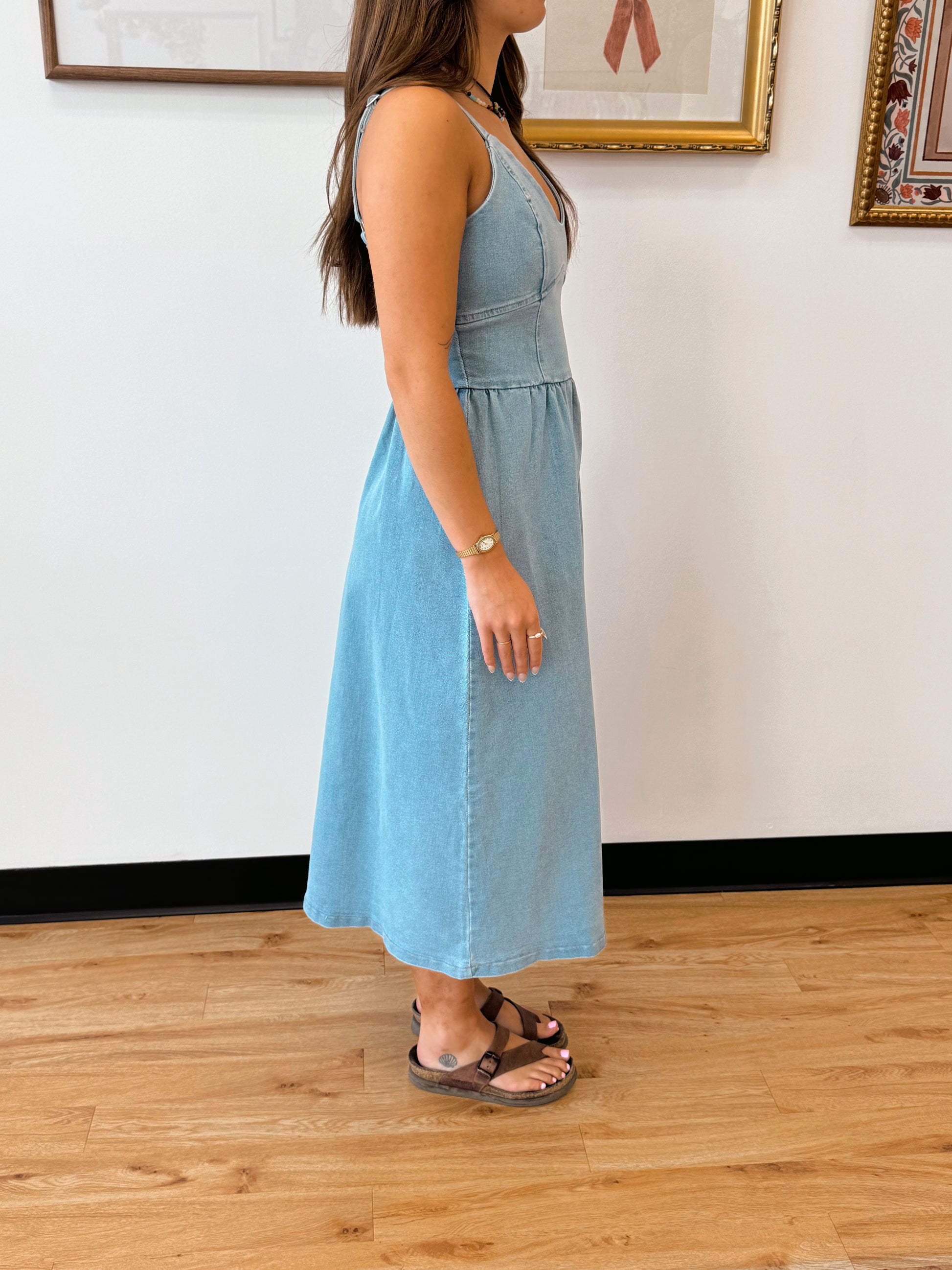Classic Stretch Denim Dress Dress