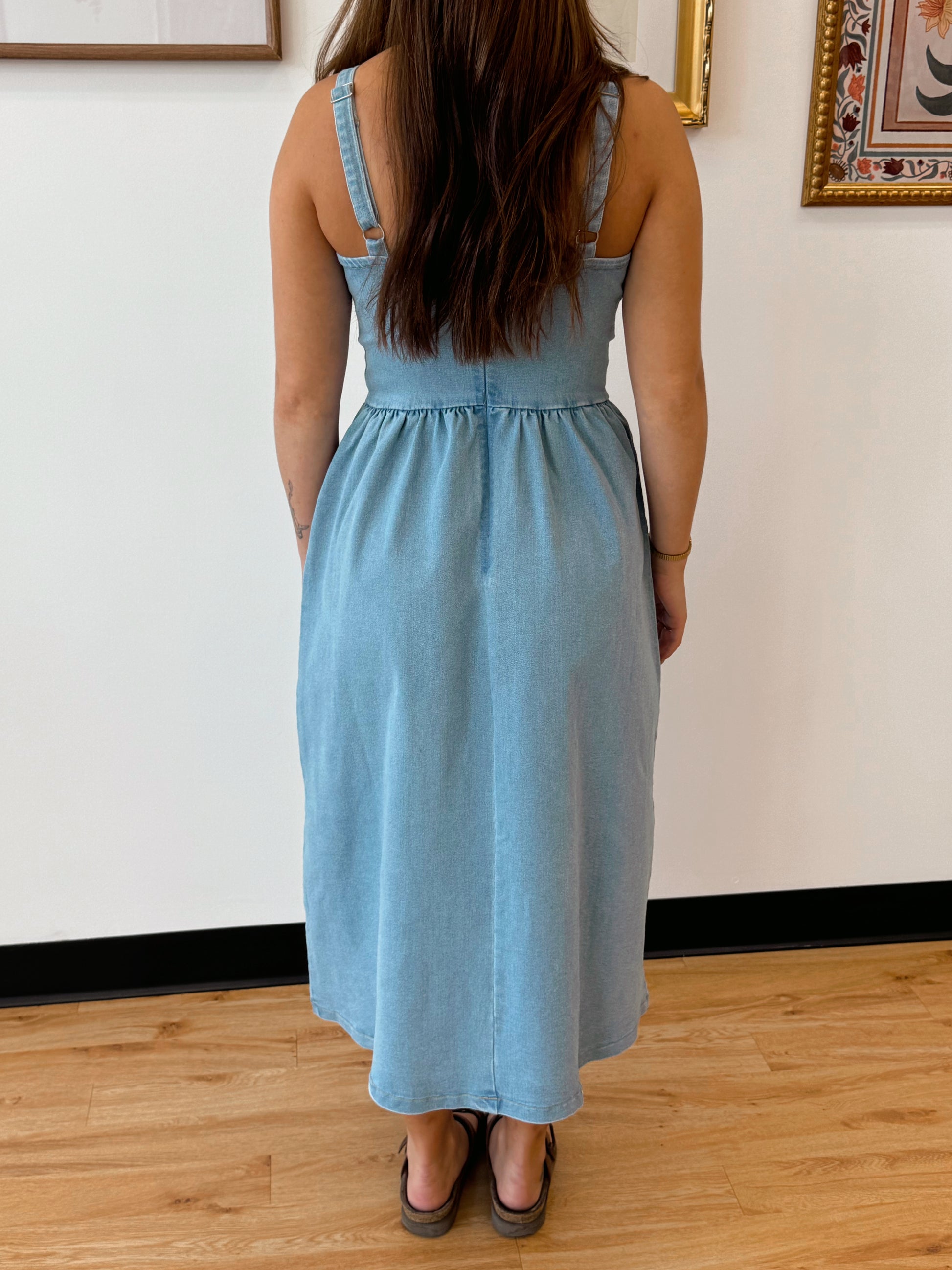 Classic Stretch Denim Dress Dress