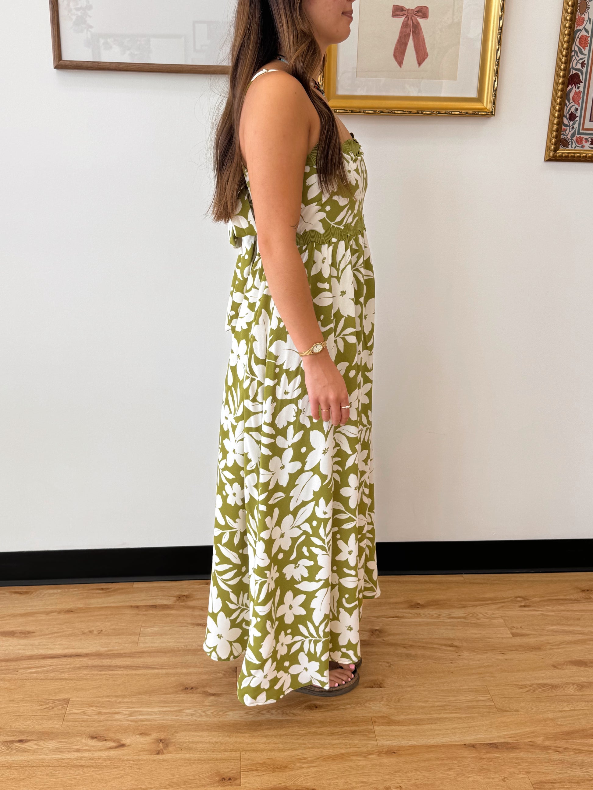 Garden Cutie Kiwi Midi Dress Dress