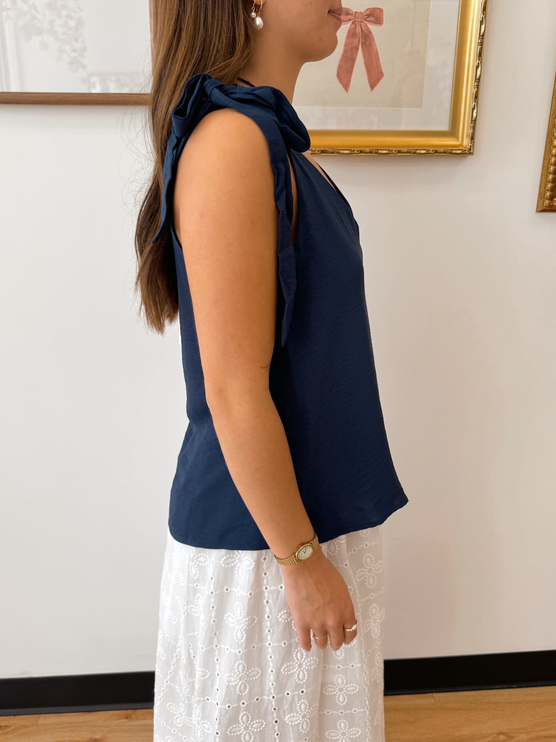 Sweet Tie Strap Tank Top Shirts & Tops