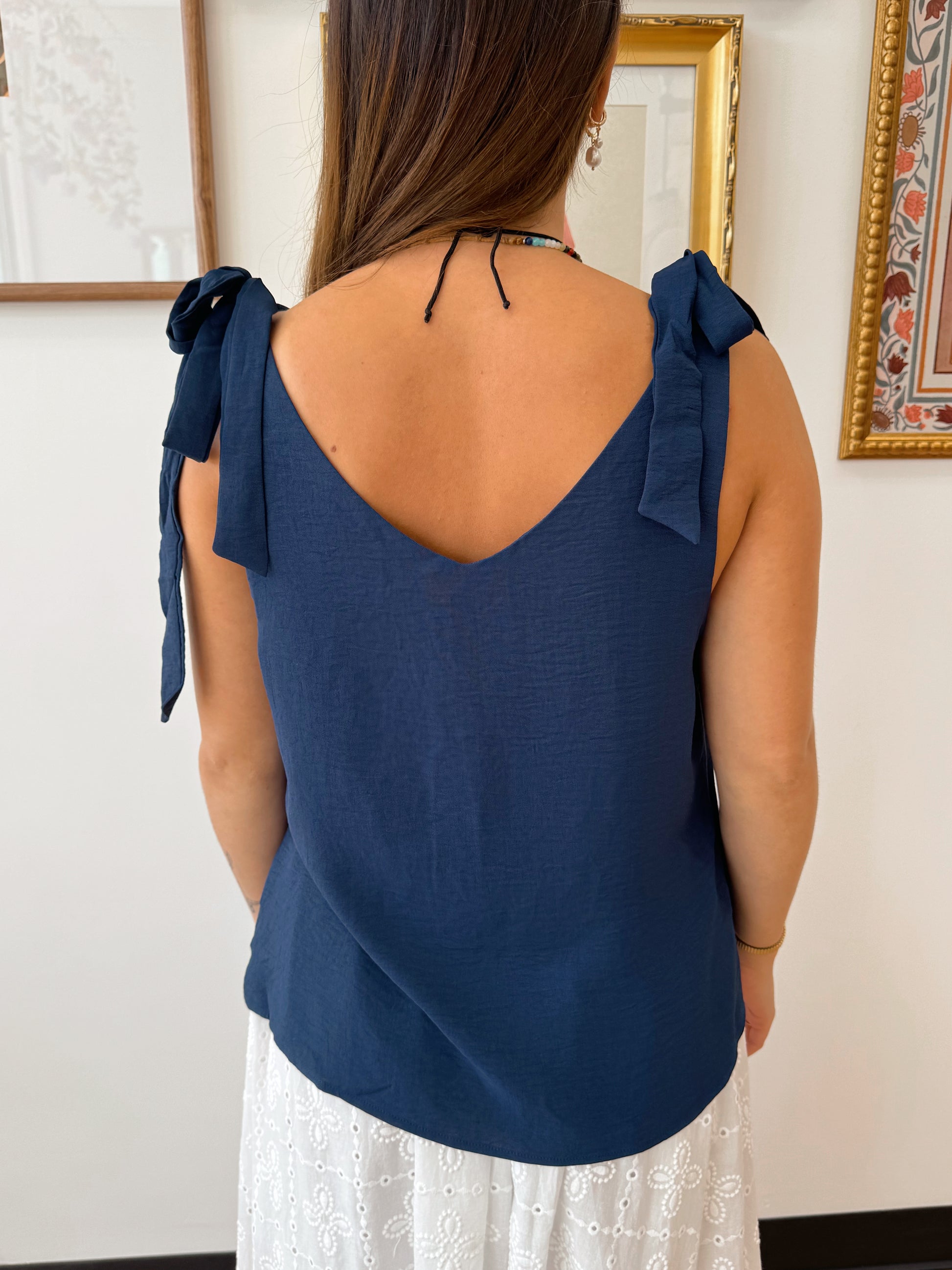 Sweet Tie Strap Tank Top Shirts & Tops