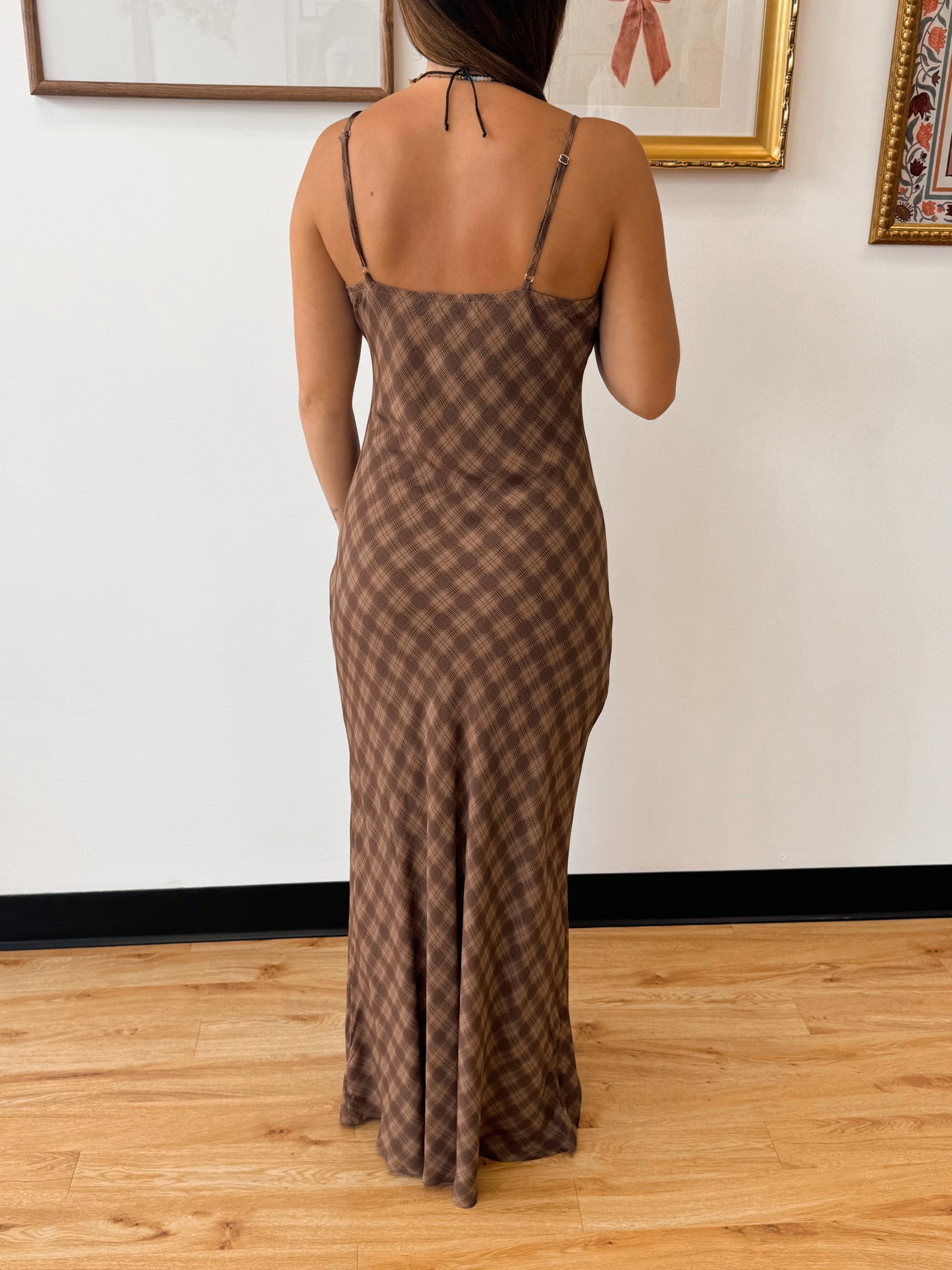Plaid Midi Dress Dress