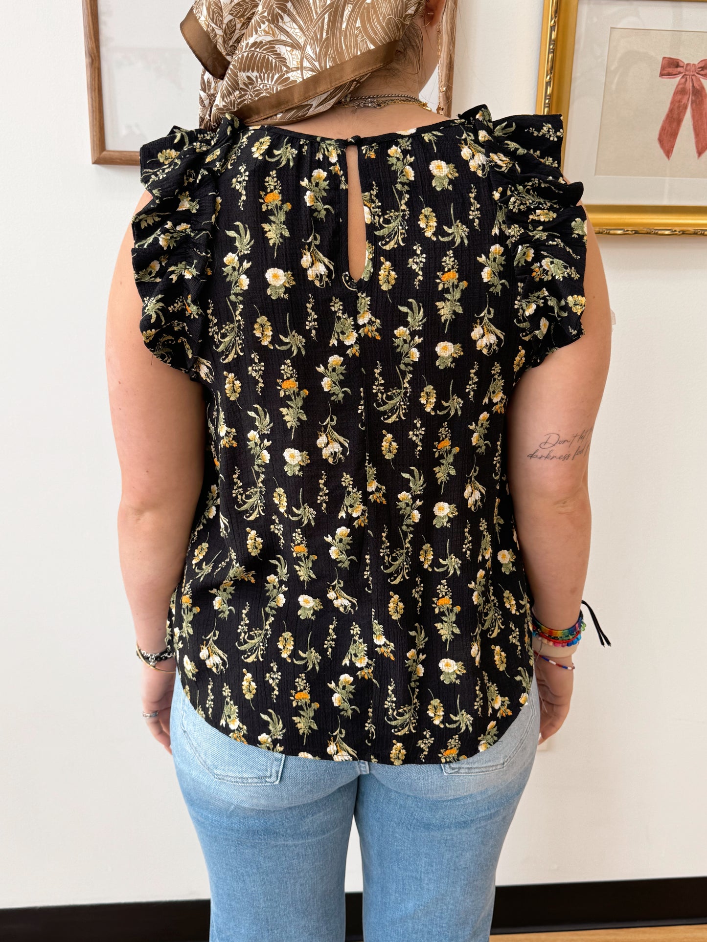 Black Daisy Chain Blouse Shirts & Tops