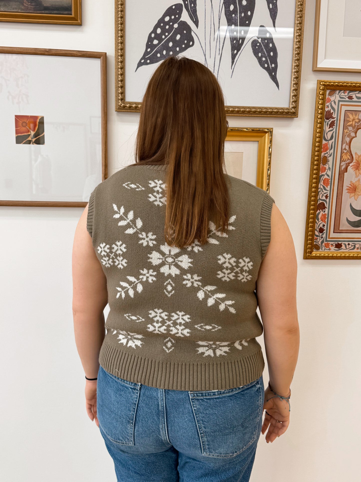 Olive Soft Sweater Vest Shirts & Tops