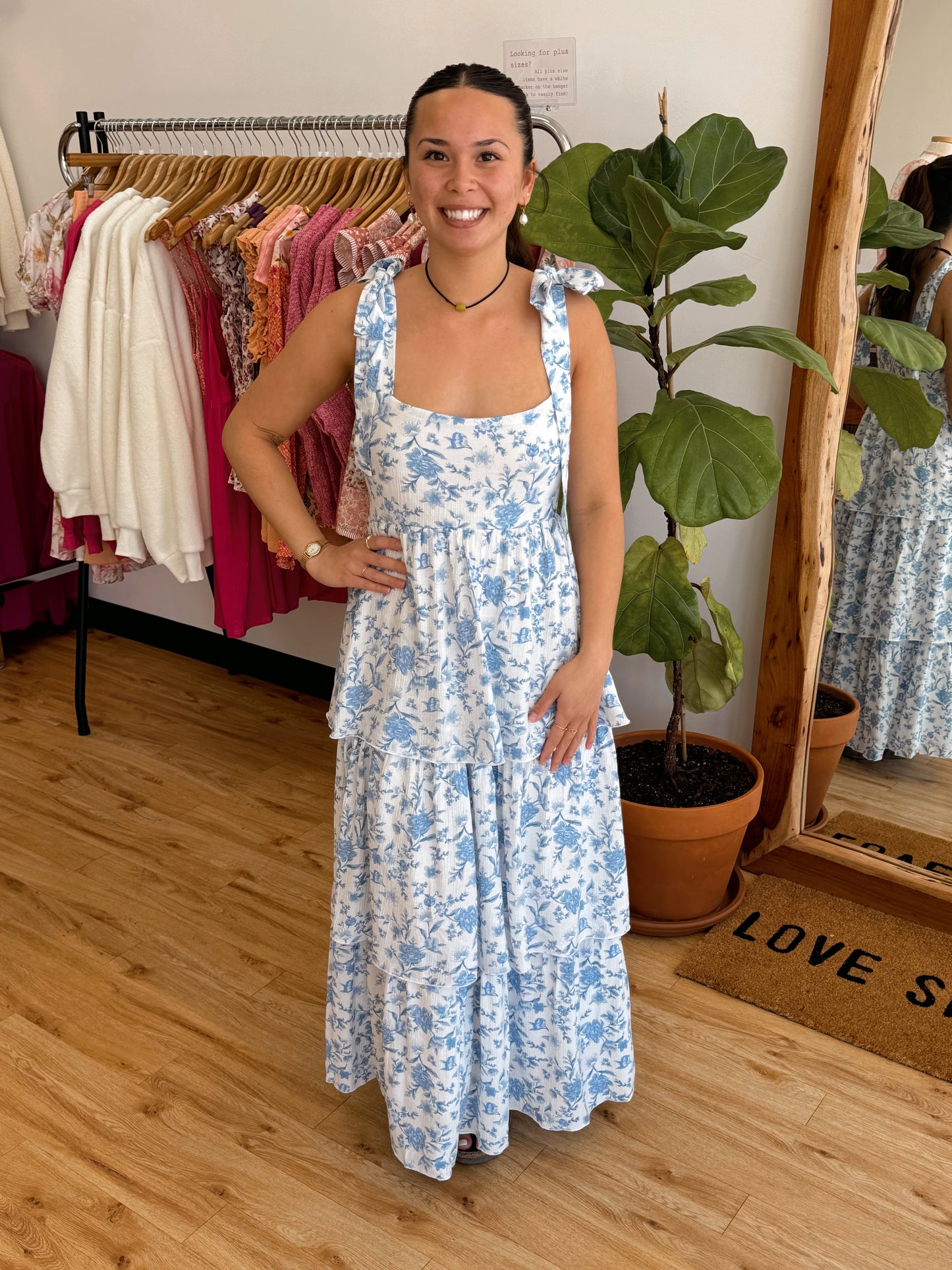 Blue Ruffle Tea Party Dress Dress
