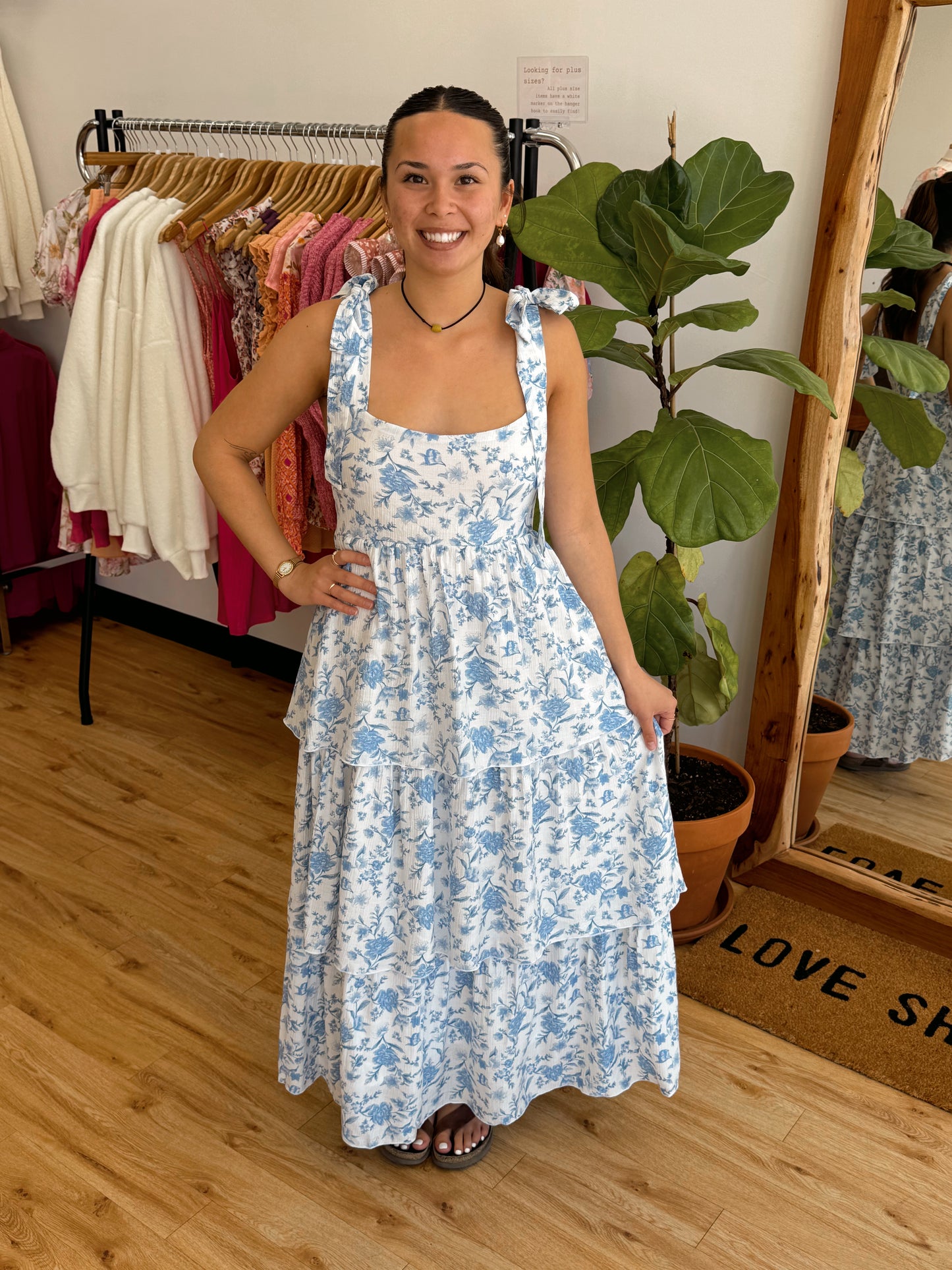 Blue Ruffle Tea Party Dress Dress
