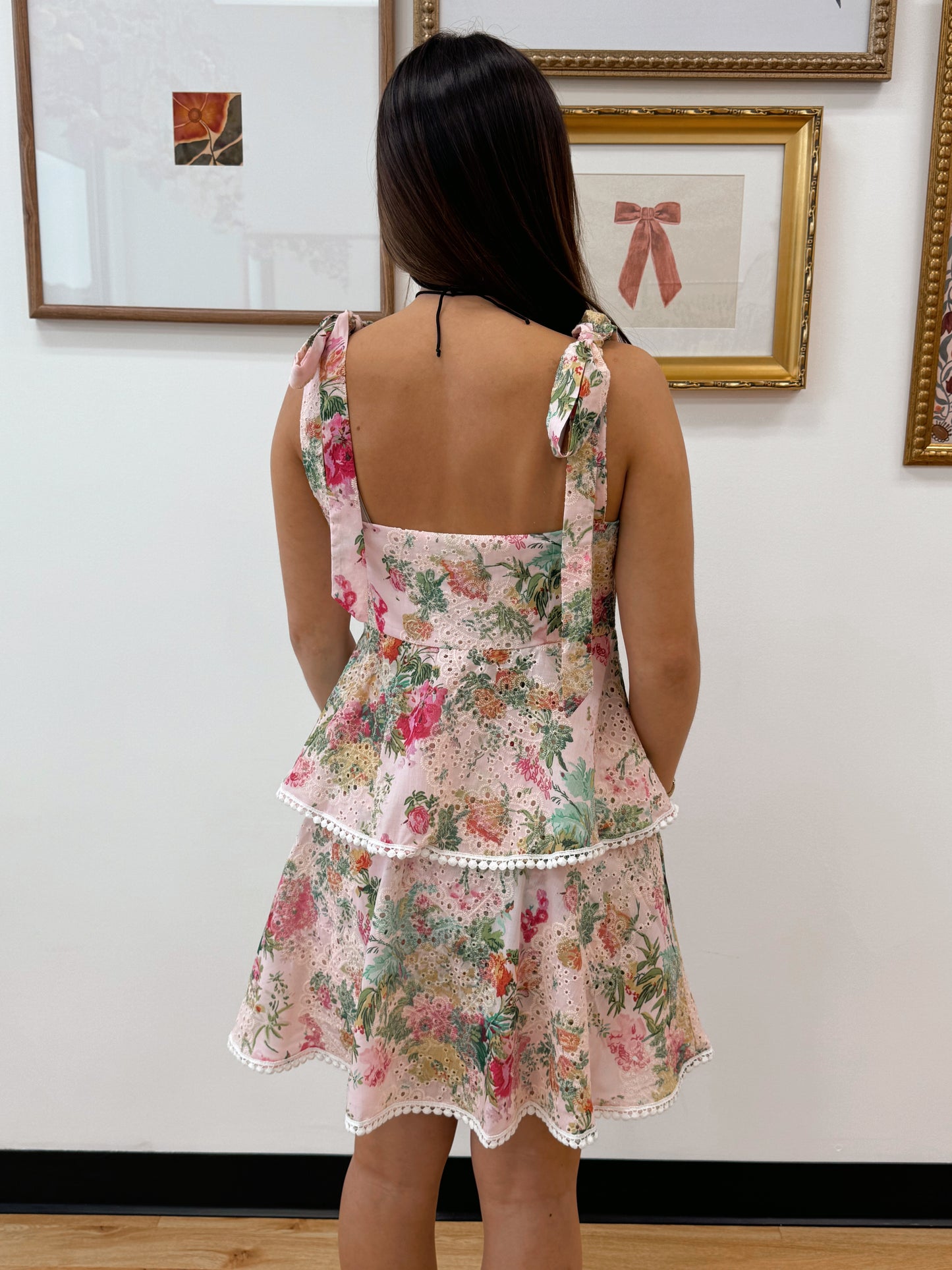 Tiered Floral Mini Dress