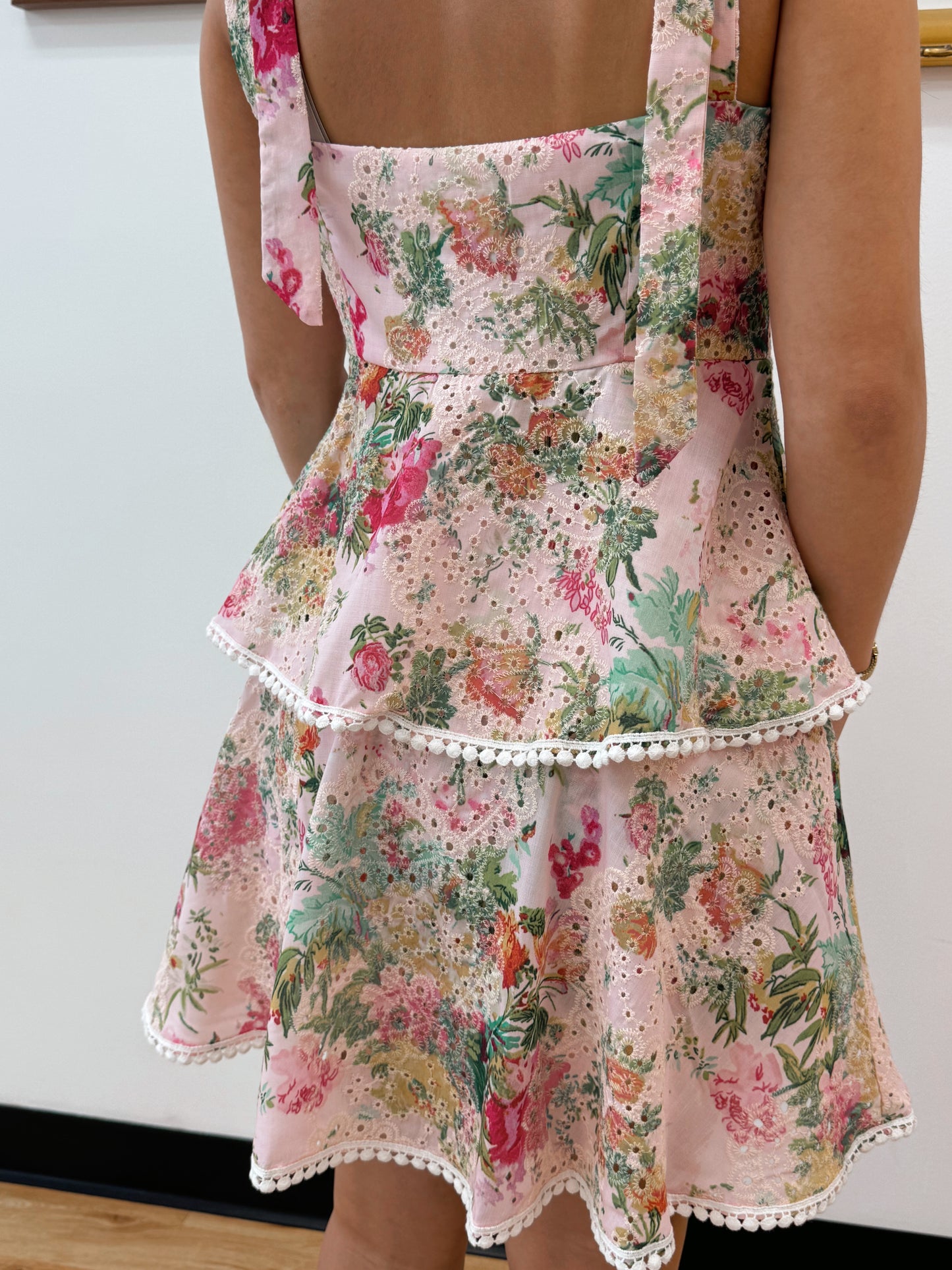 Tiered Floral Mini Dress