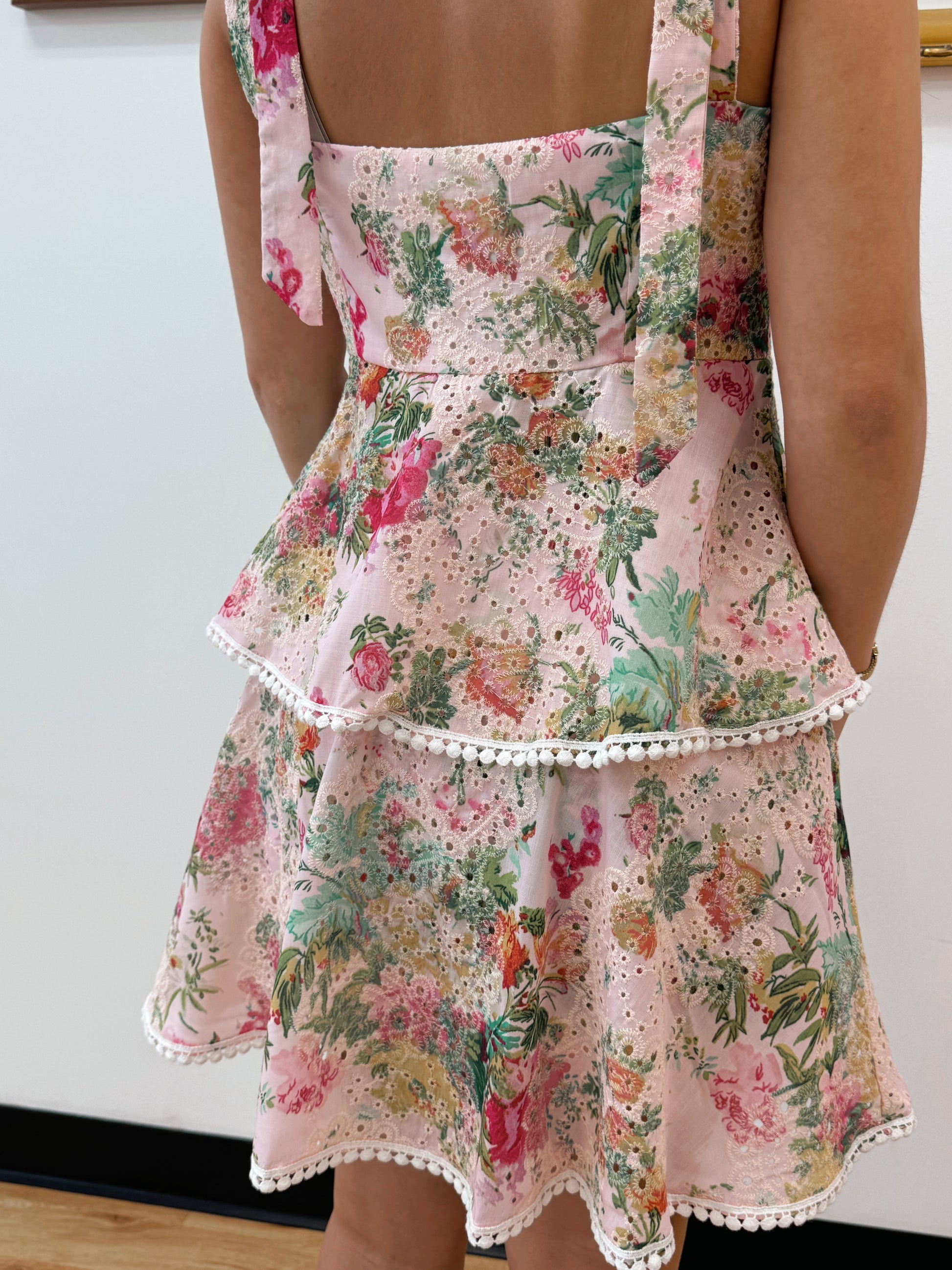 Tiered Floral Mini Dress