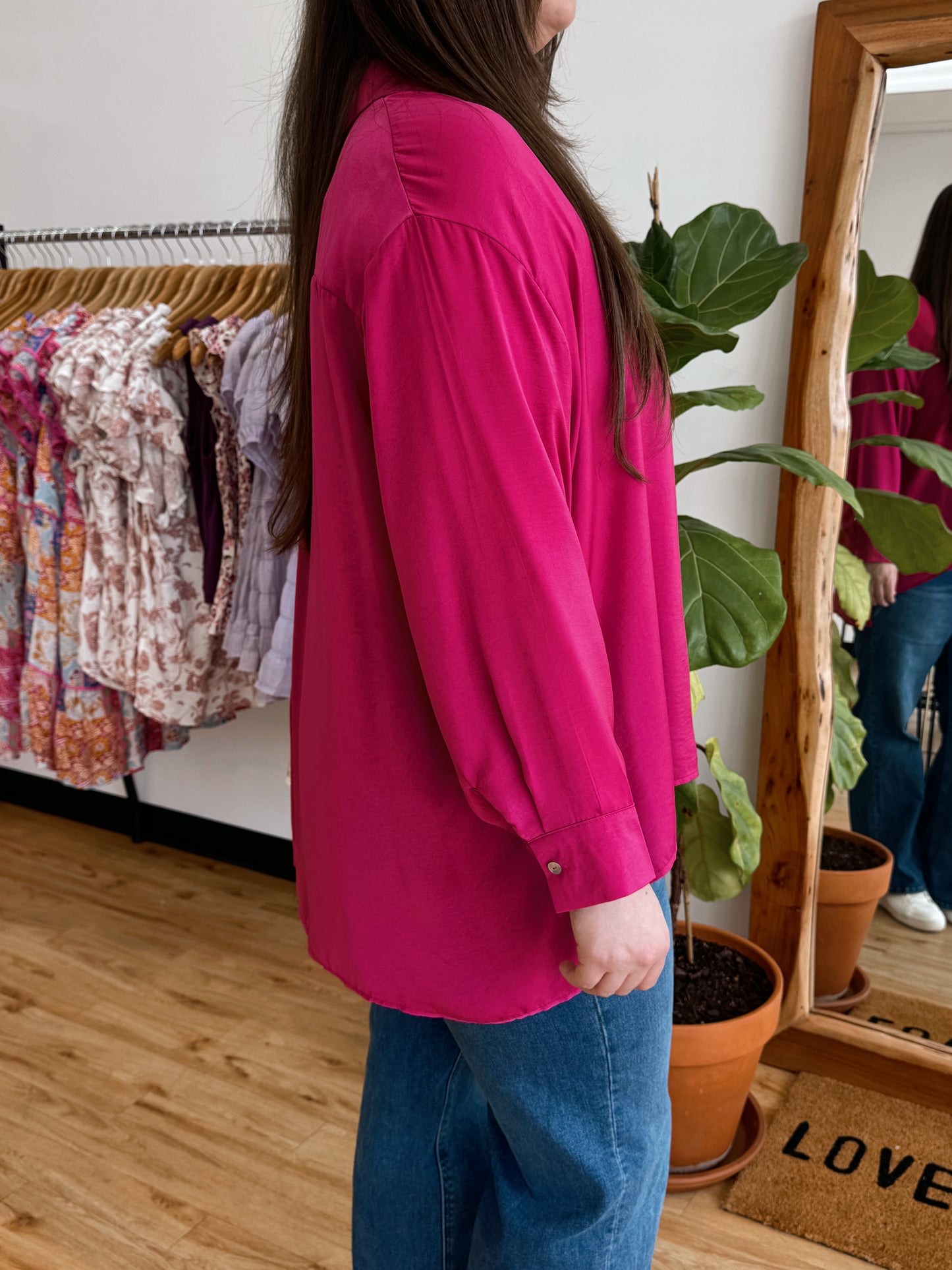 Plus Satin Blouse