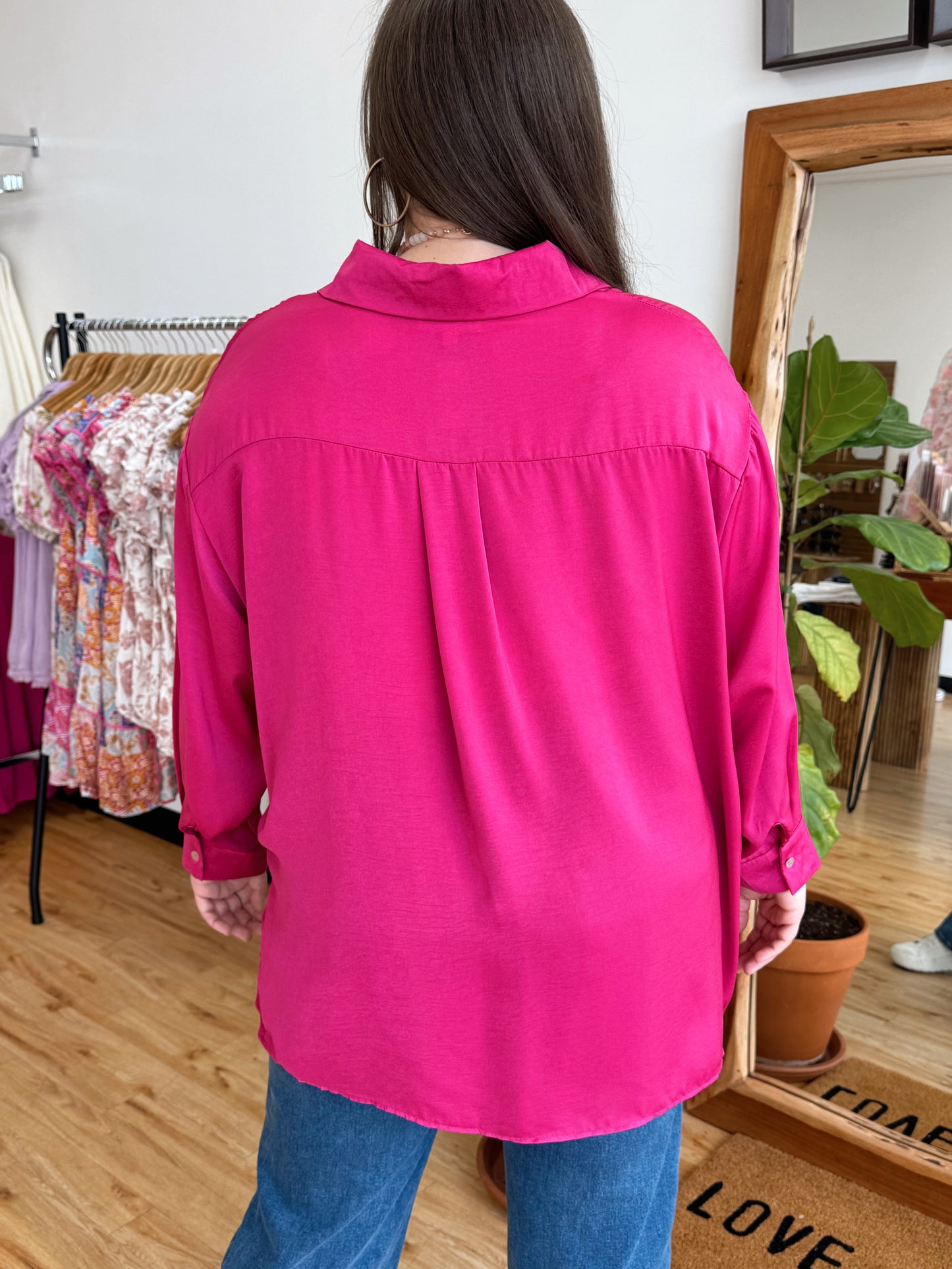 Plus Satin Blouse