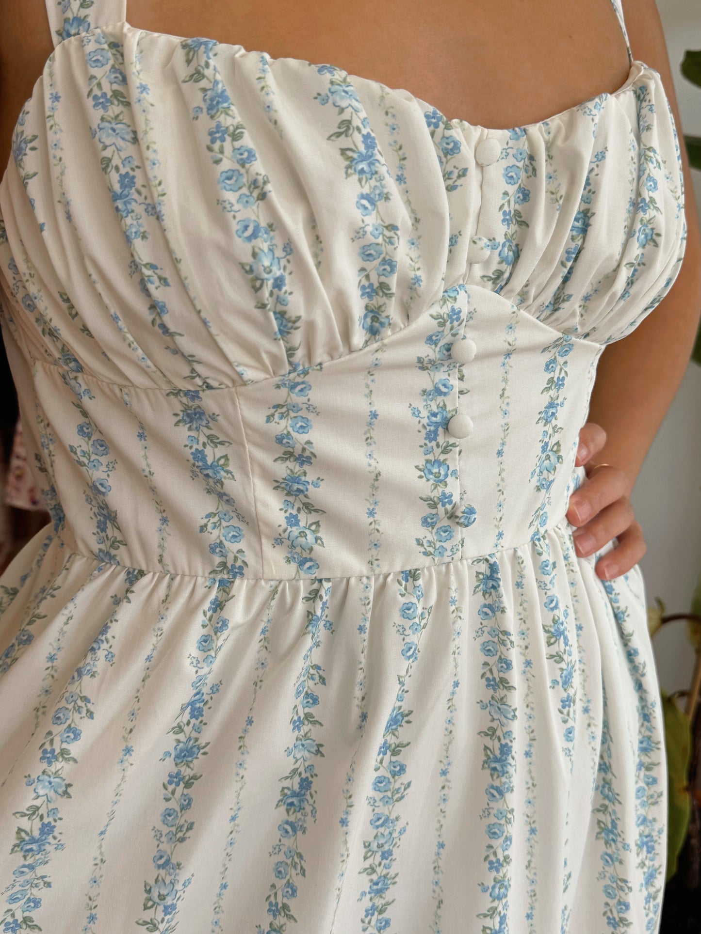 Floral Stripe Midi Dress Dress