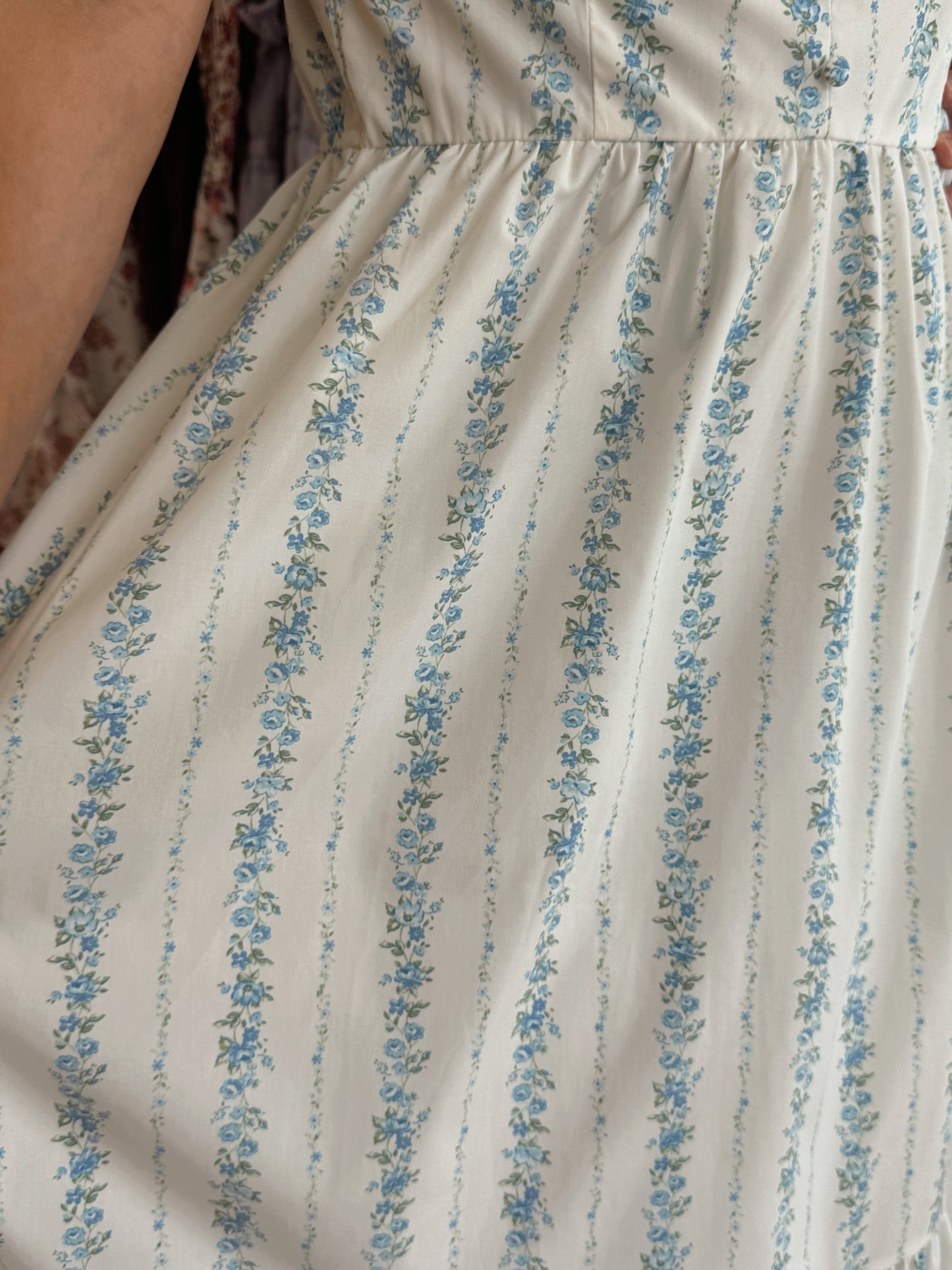 Floral Stripe Midi Dress Dress