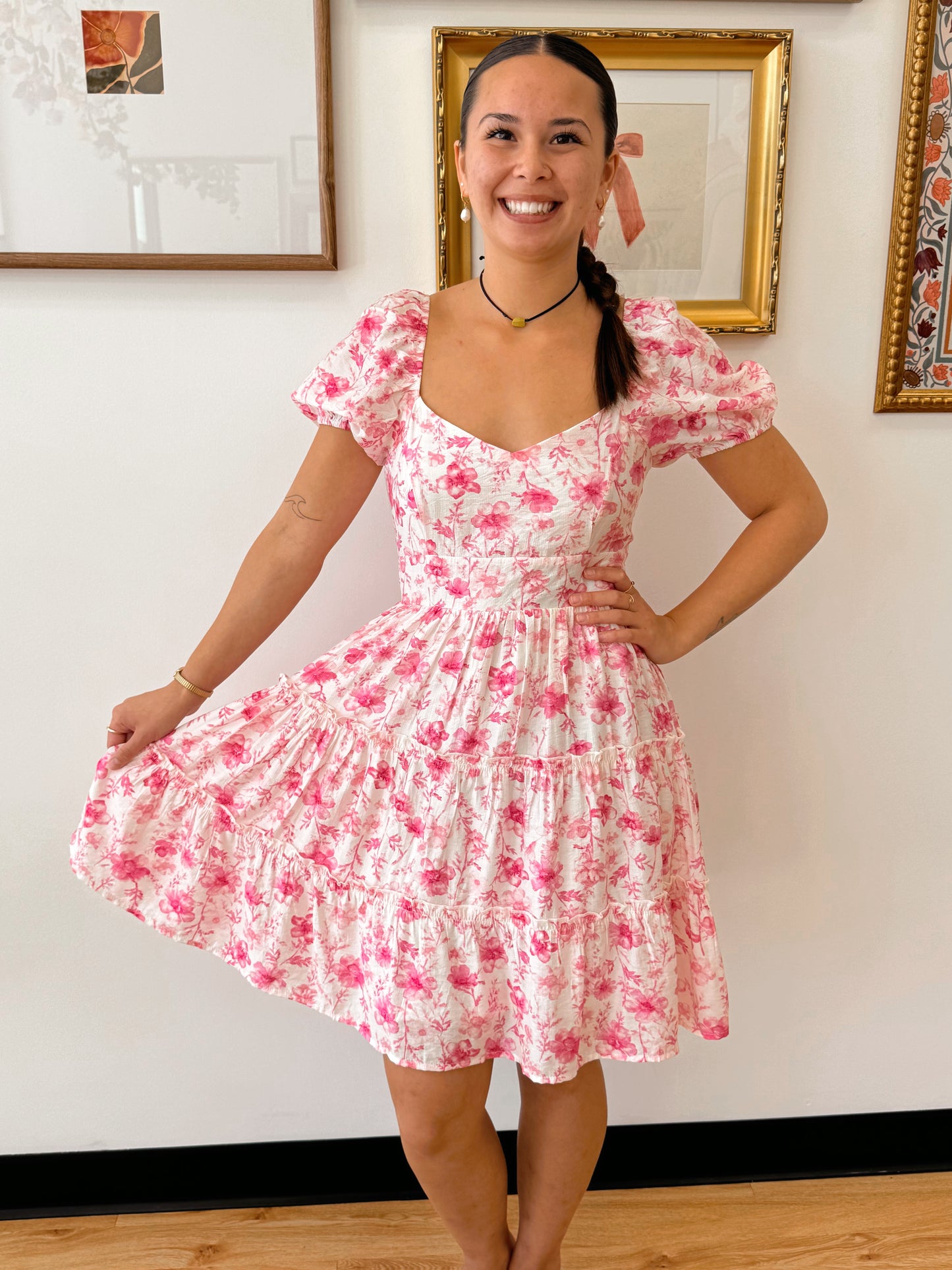 Pink Open Back Dress Dress