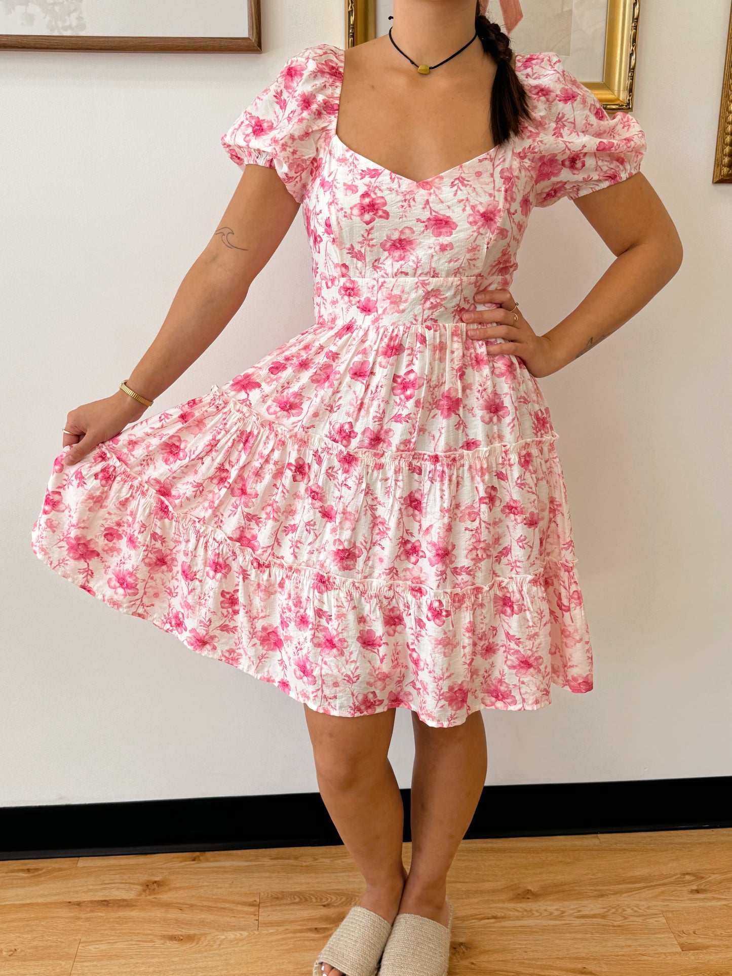 Pink Open Back Dress Dress