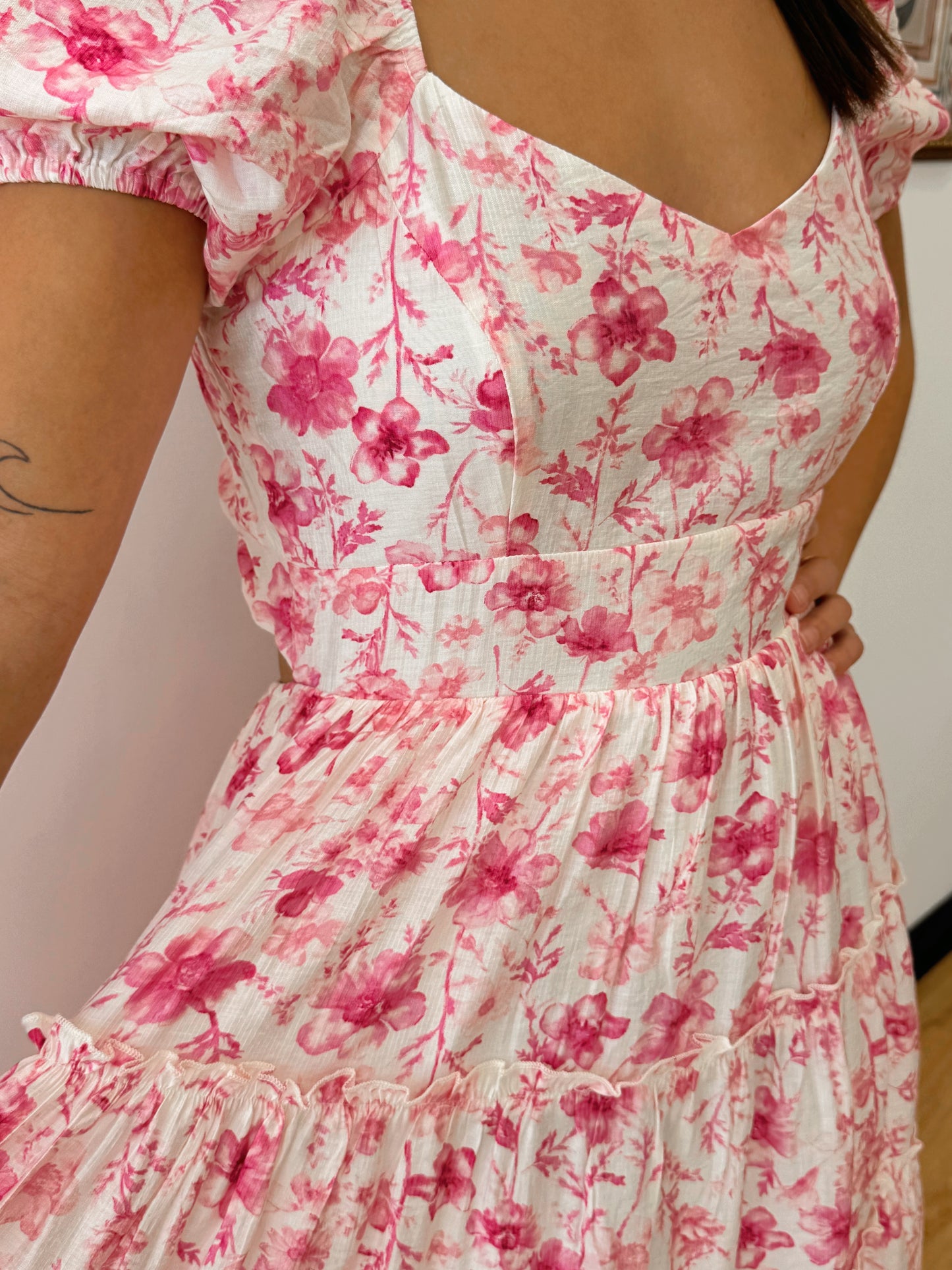 Pink Open Back Dress Dress