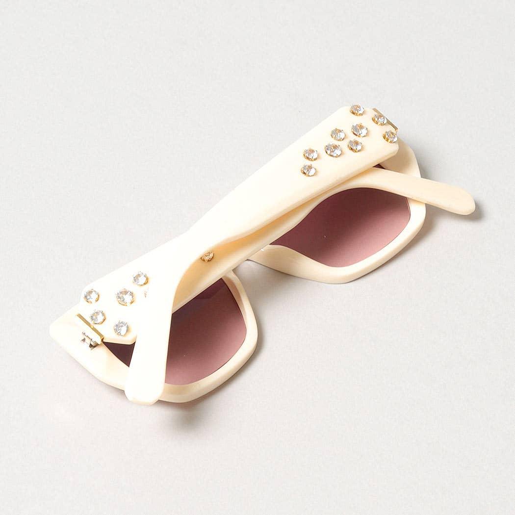 Tinted Rhinestone Frame Sunglasses Sunglasses