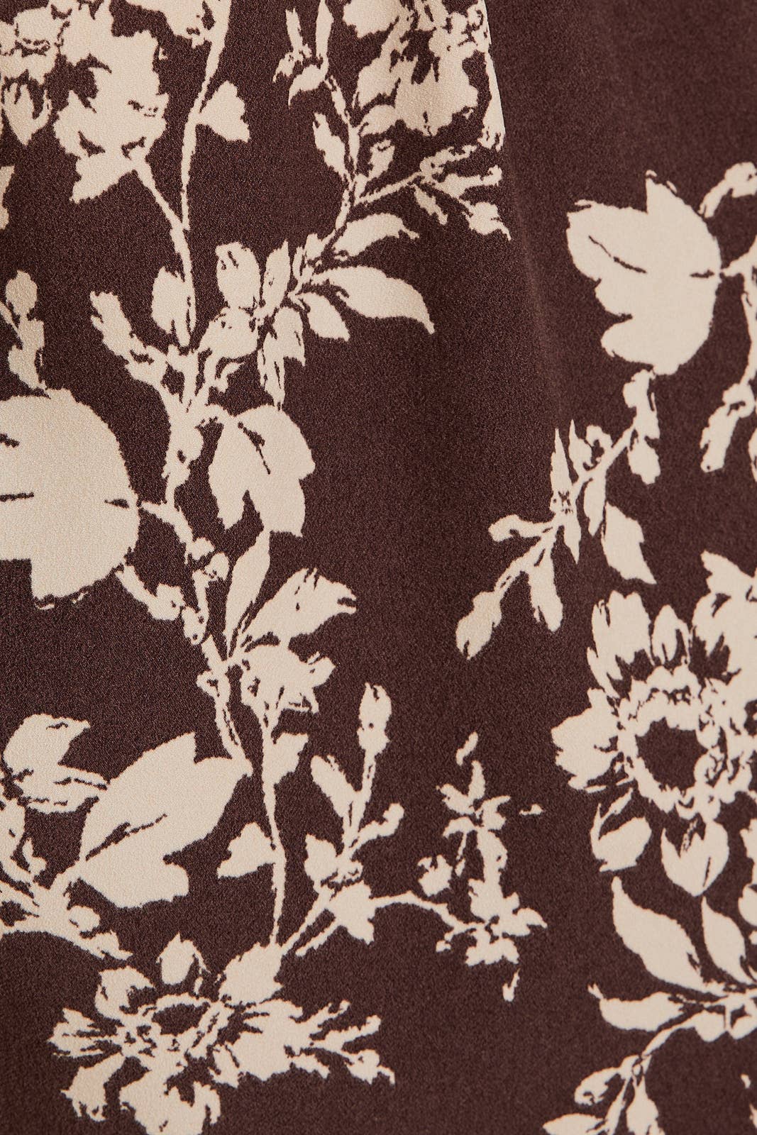 Brown Floral Long Sleeve Top