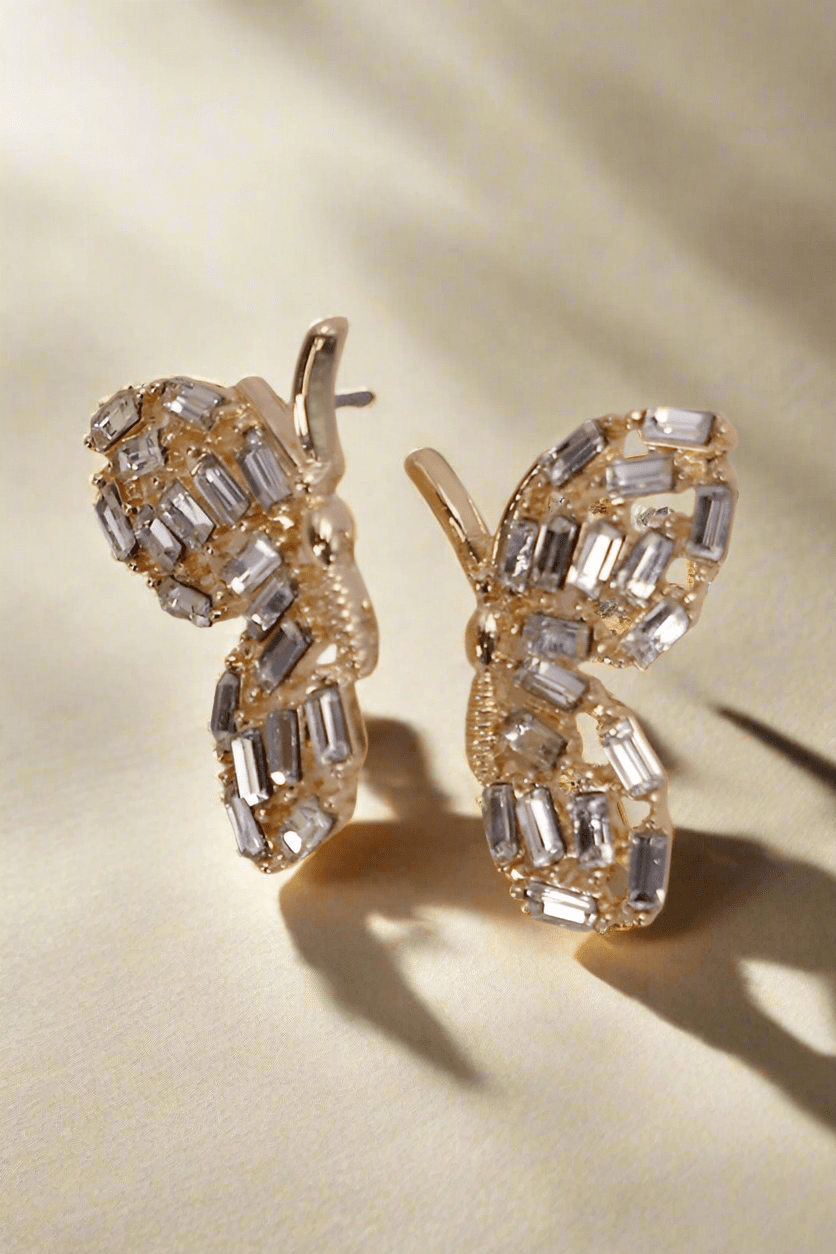 Butterfly Rhinestone Earrings