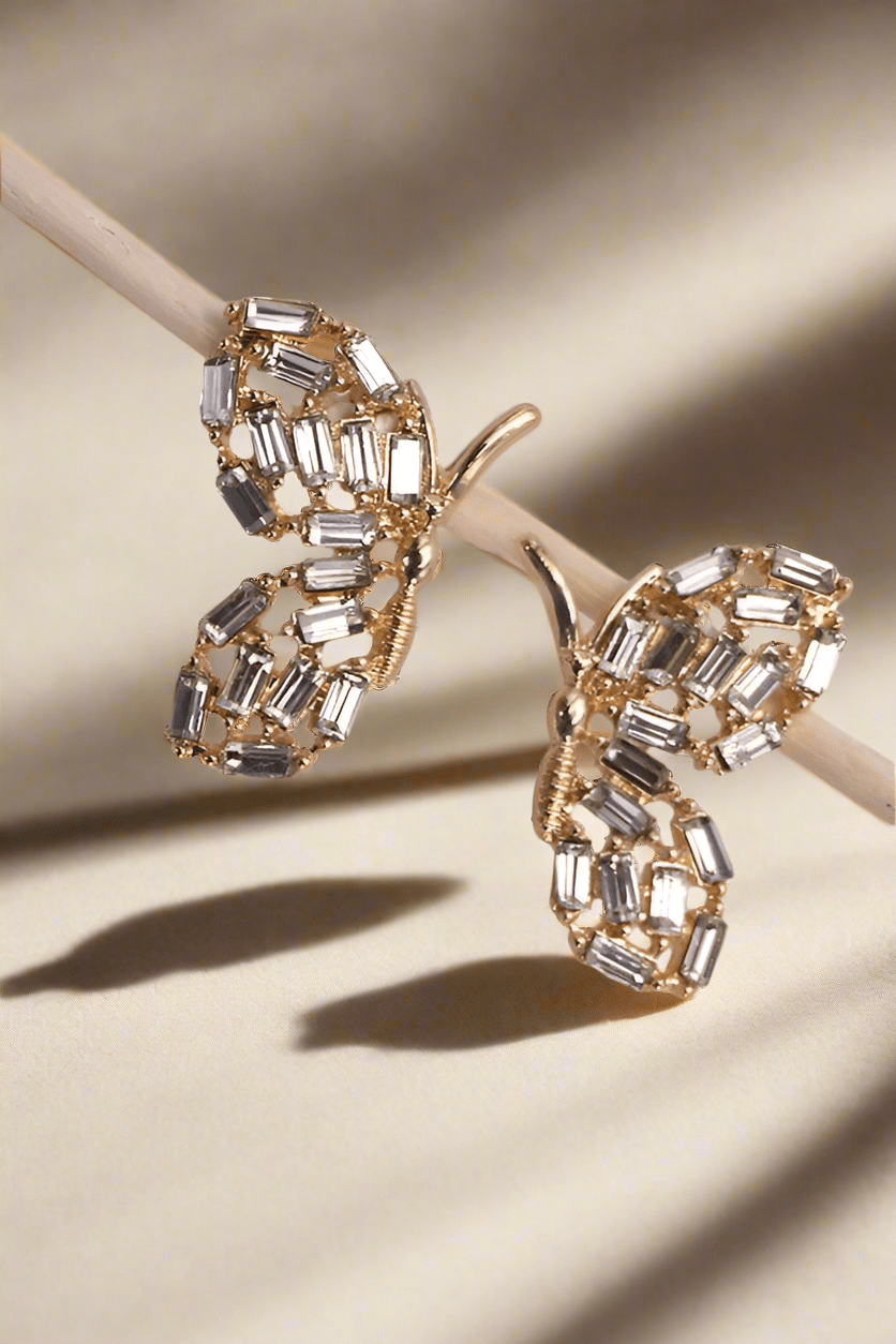 Butterfly Rhinestone Earrings