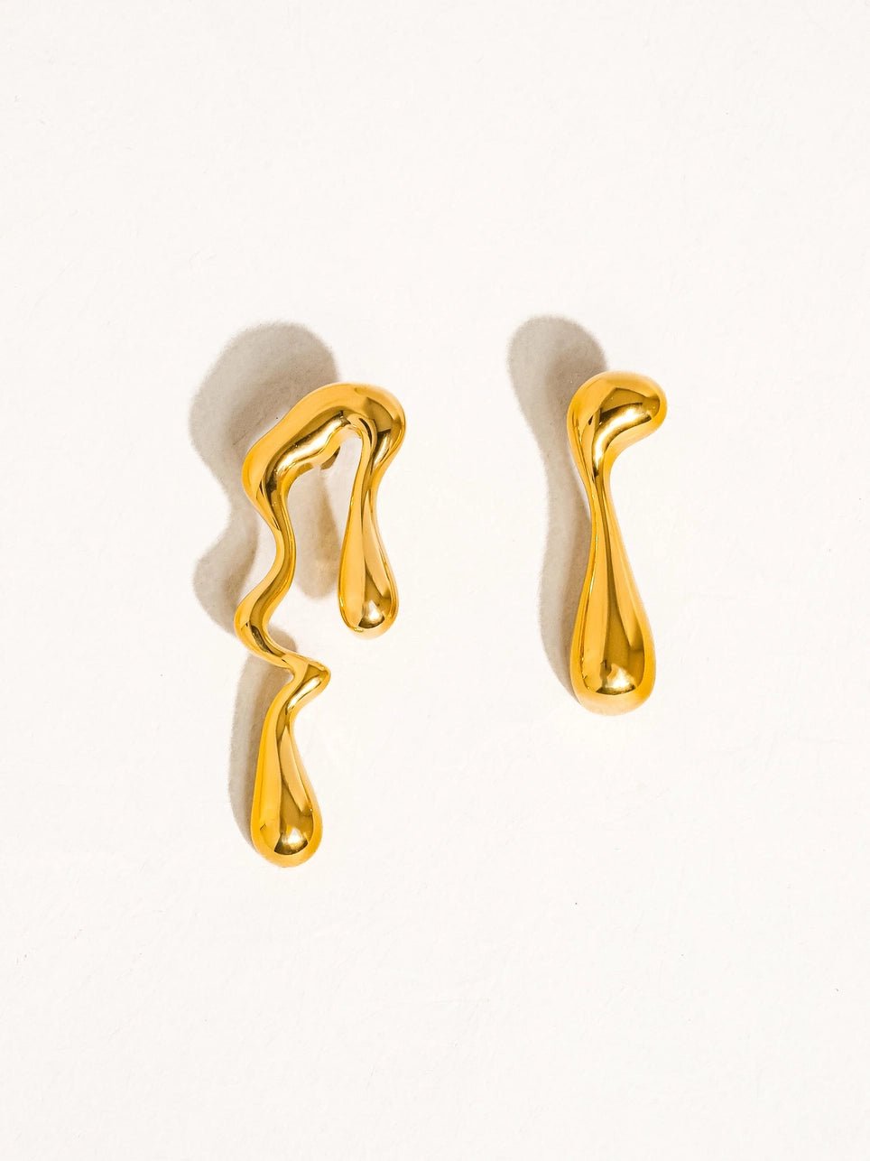 Drippy Gold Earrings Earrings
