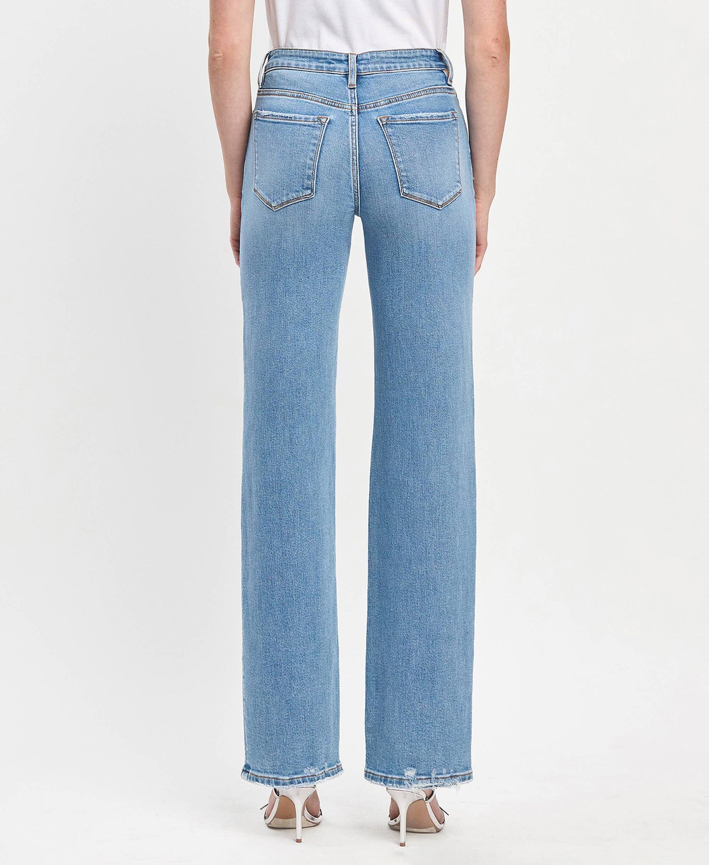 High Rise Slim Wide Jeans