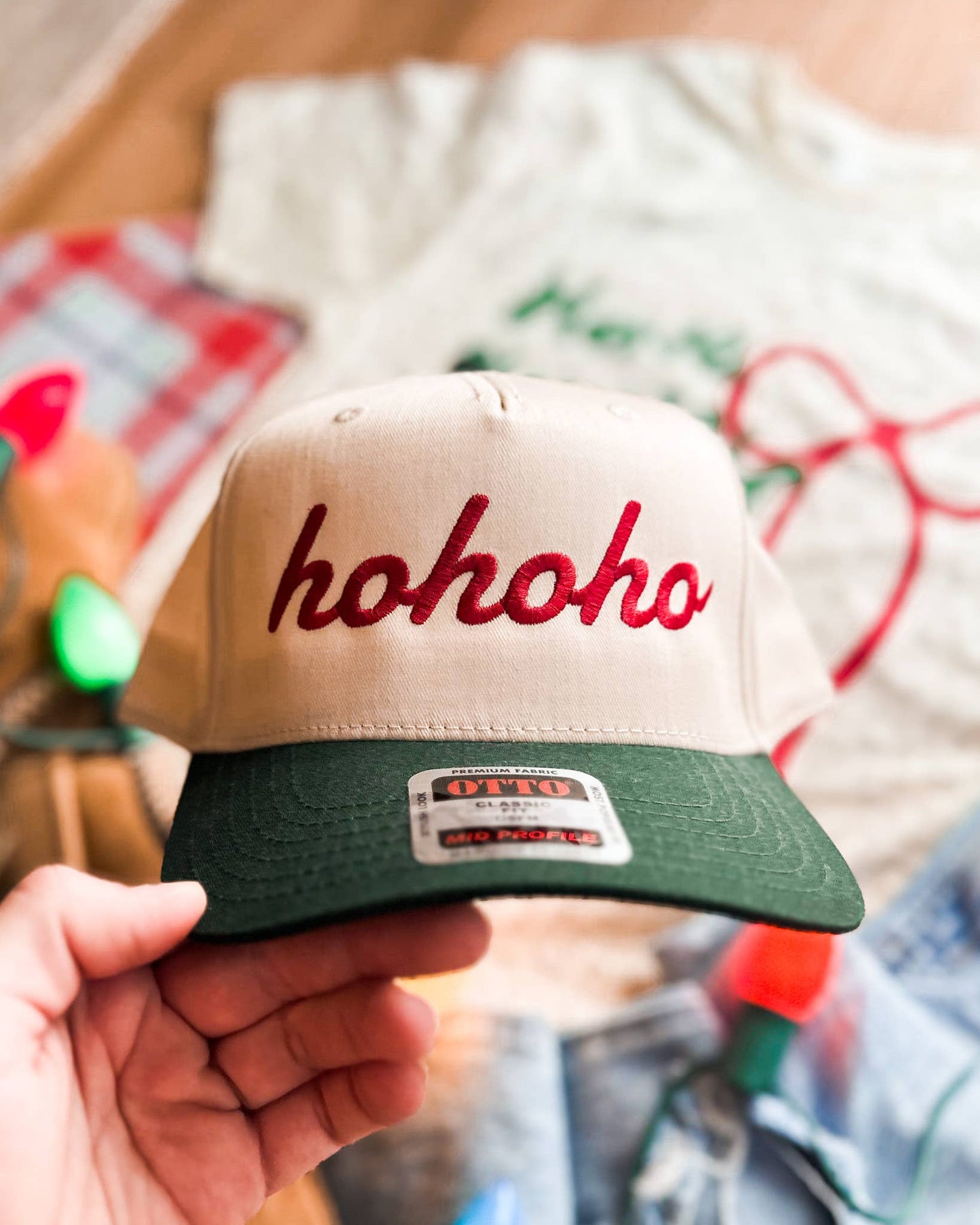 Hohoho Embroidery Cap Hat