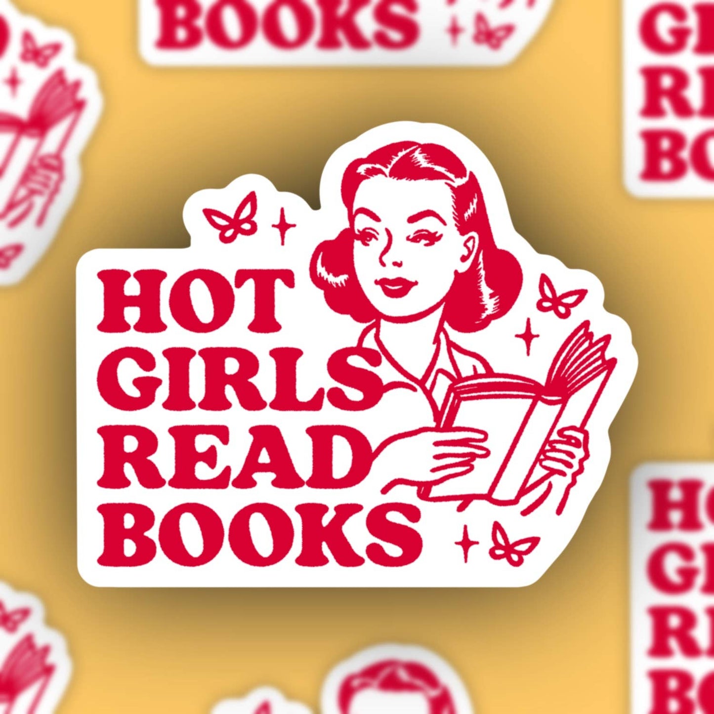 Hot Girls Read Sticker