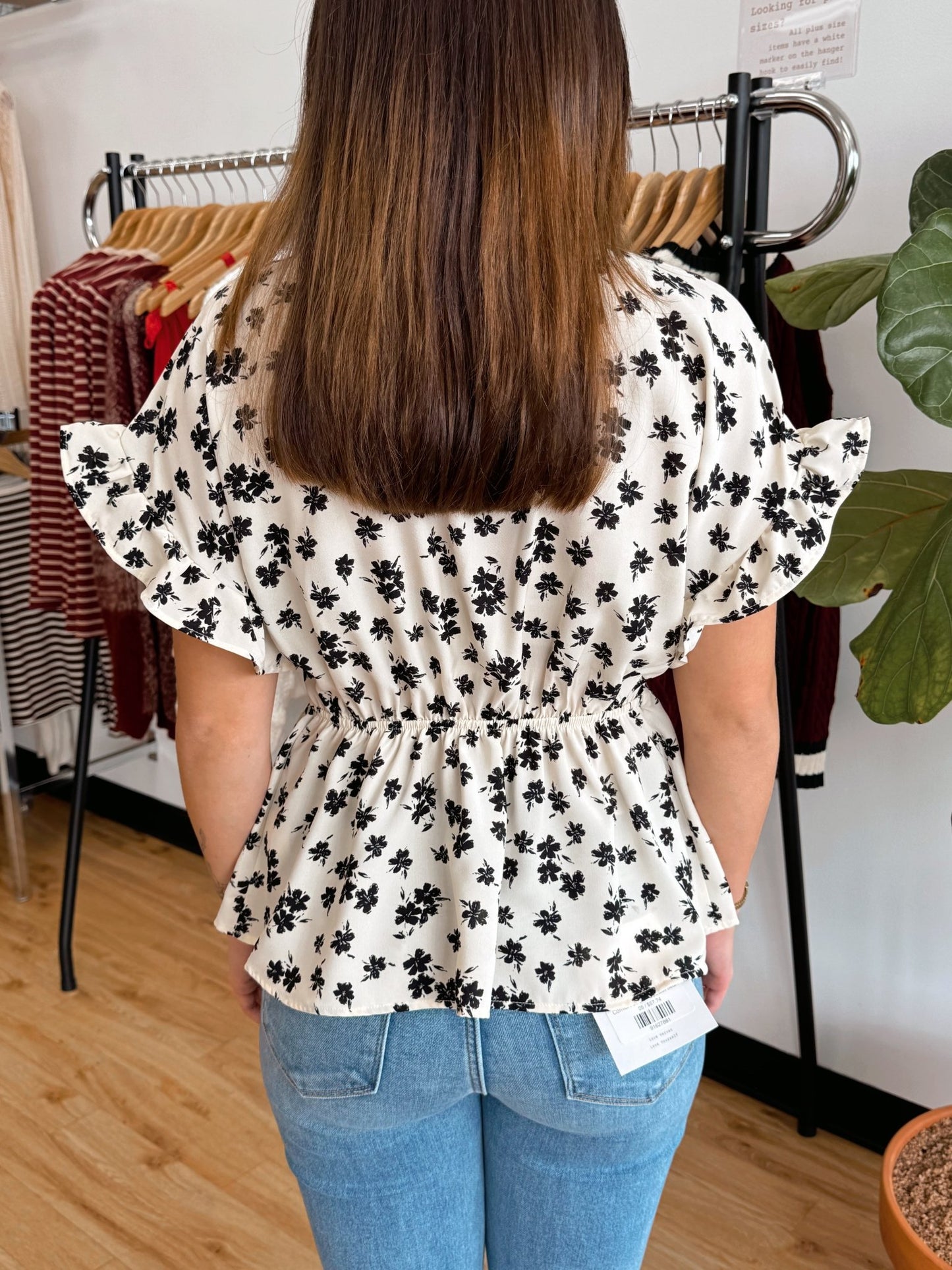 Short Sleeve Floral Blouse