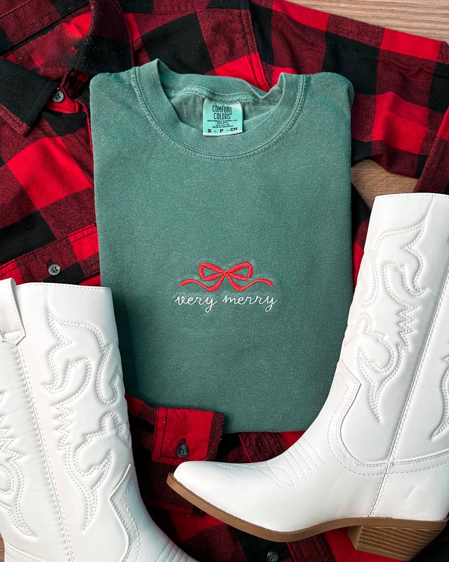 Very Merry Embroidered Tee