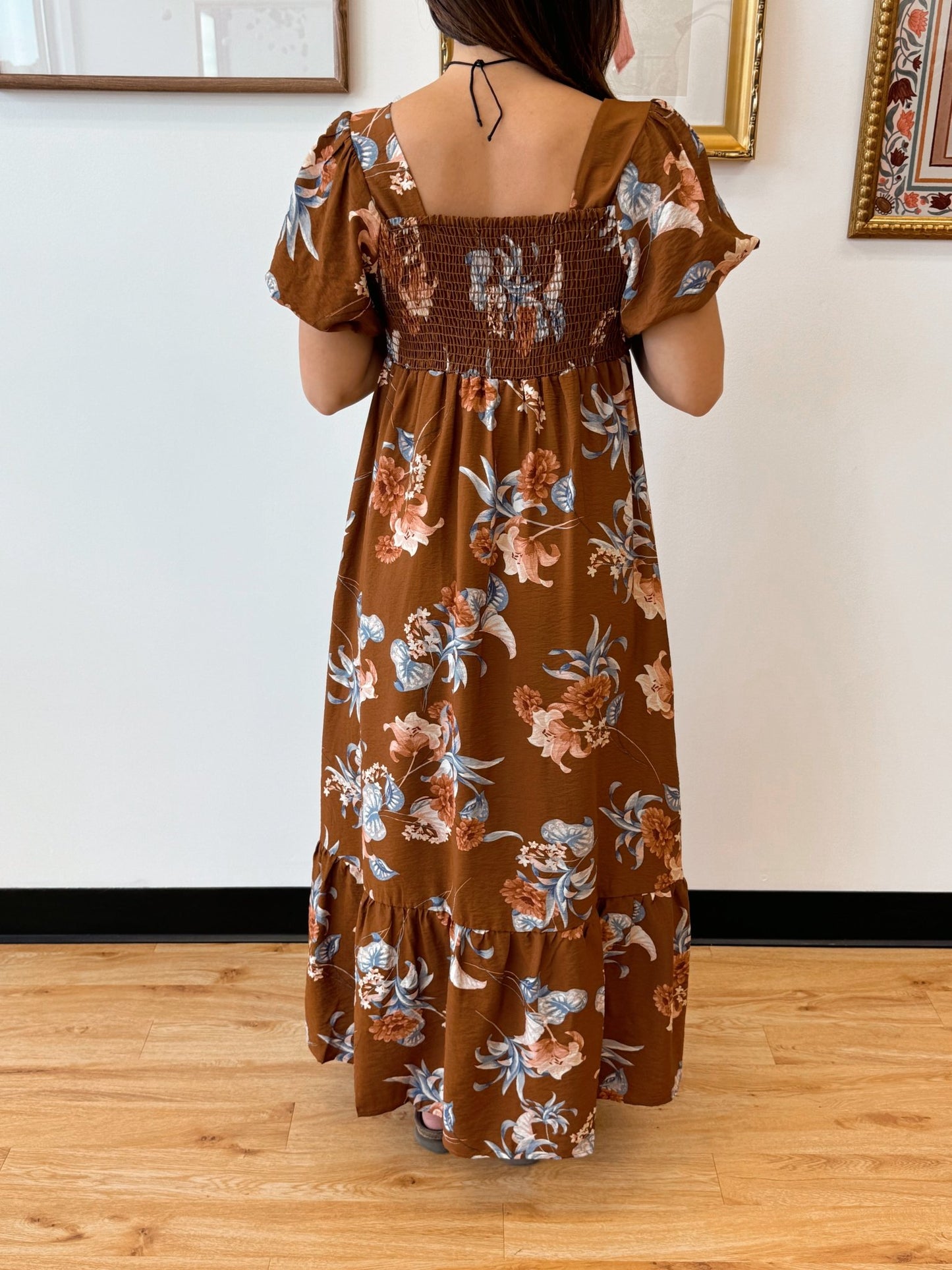Vintage Floral Maxi Dress