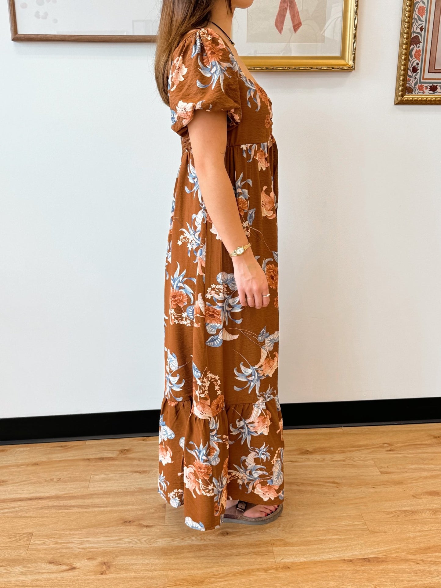 Vintage Floral Maxi Dress