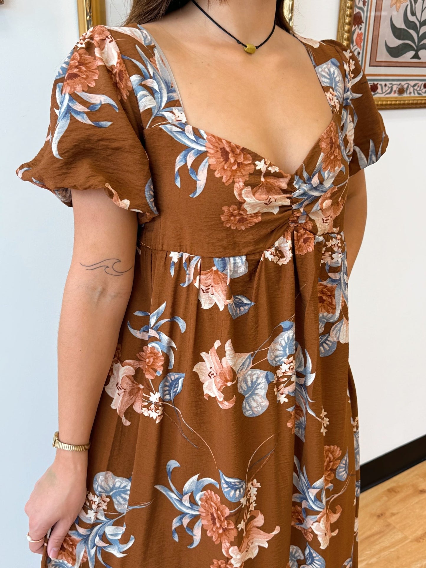 Vintage Floral Maxi Dress