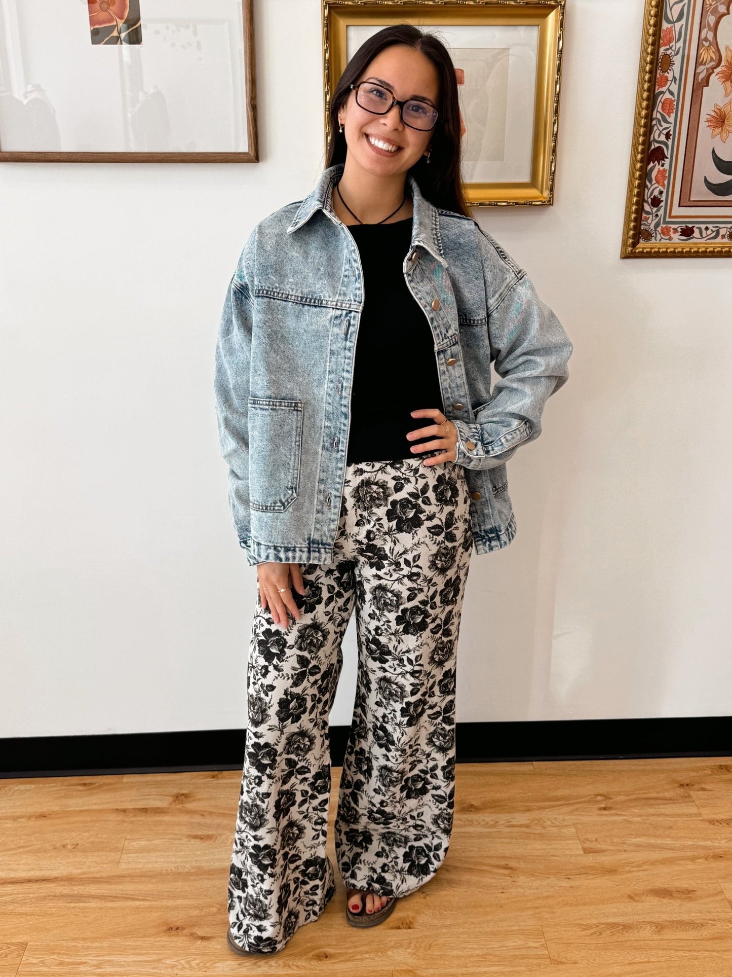 Vintage Oversized Denim Jacket Shirts & Tops