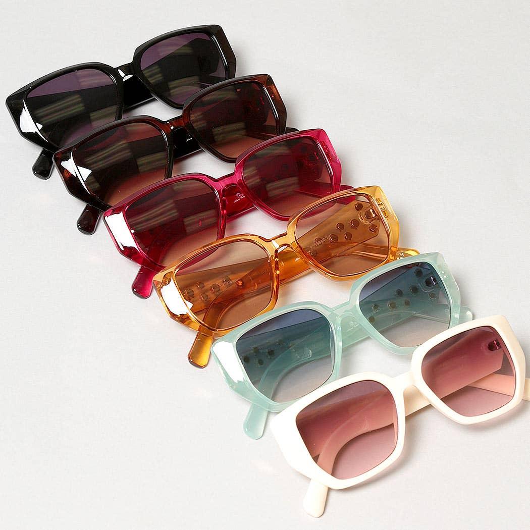 Tinted Rhinestone Frame Sunglasses Sunglasses