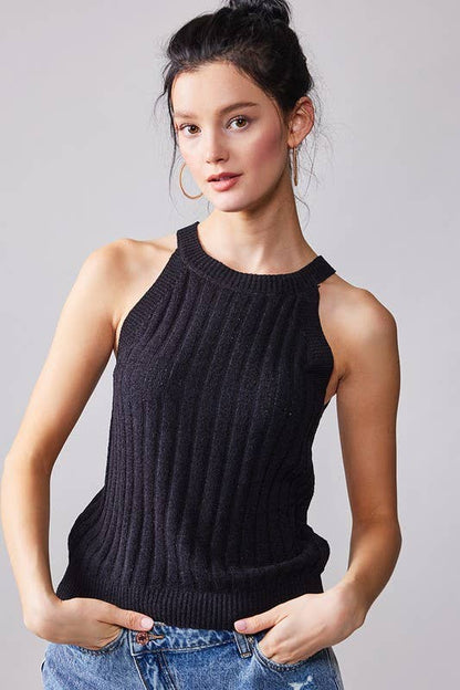 Soft Halter Ribbed Tank Top