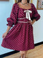 Maroon Polka-Dot Dress