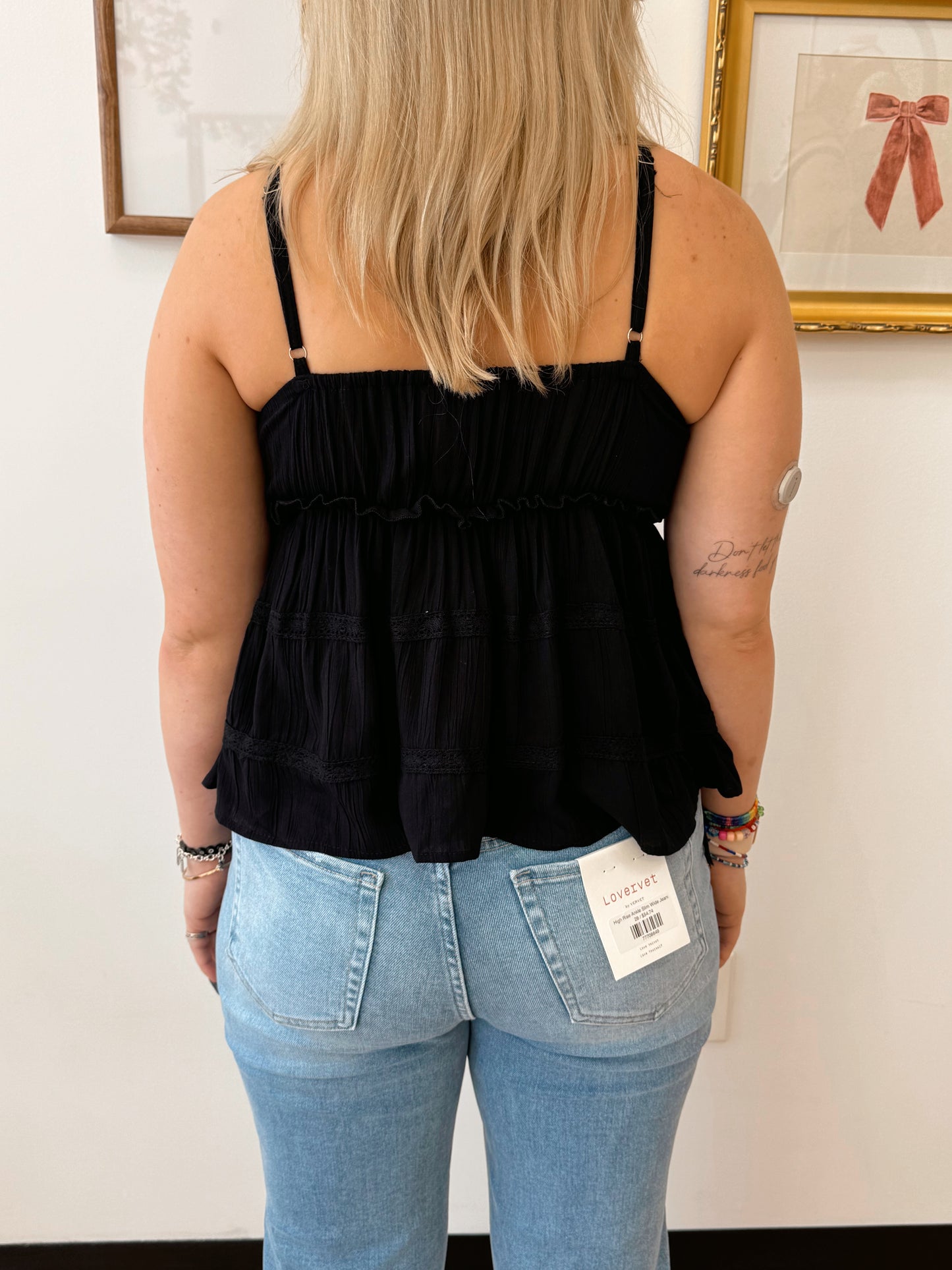 Lace Trim Cami Top Shirts & Tops
