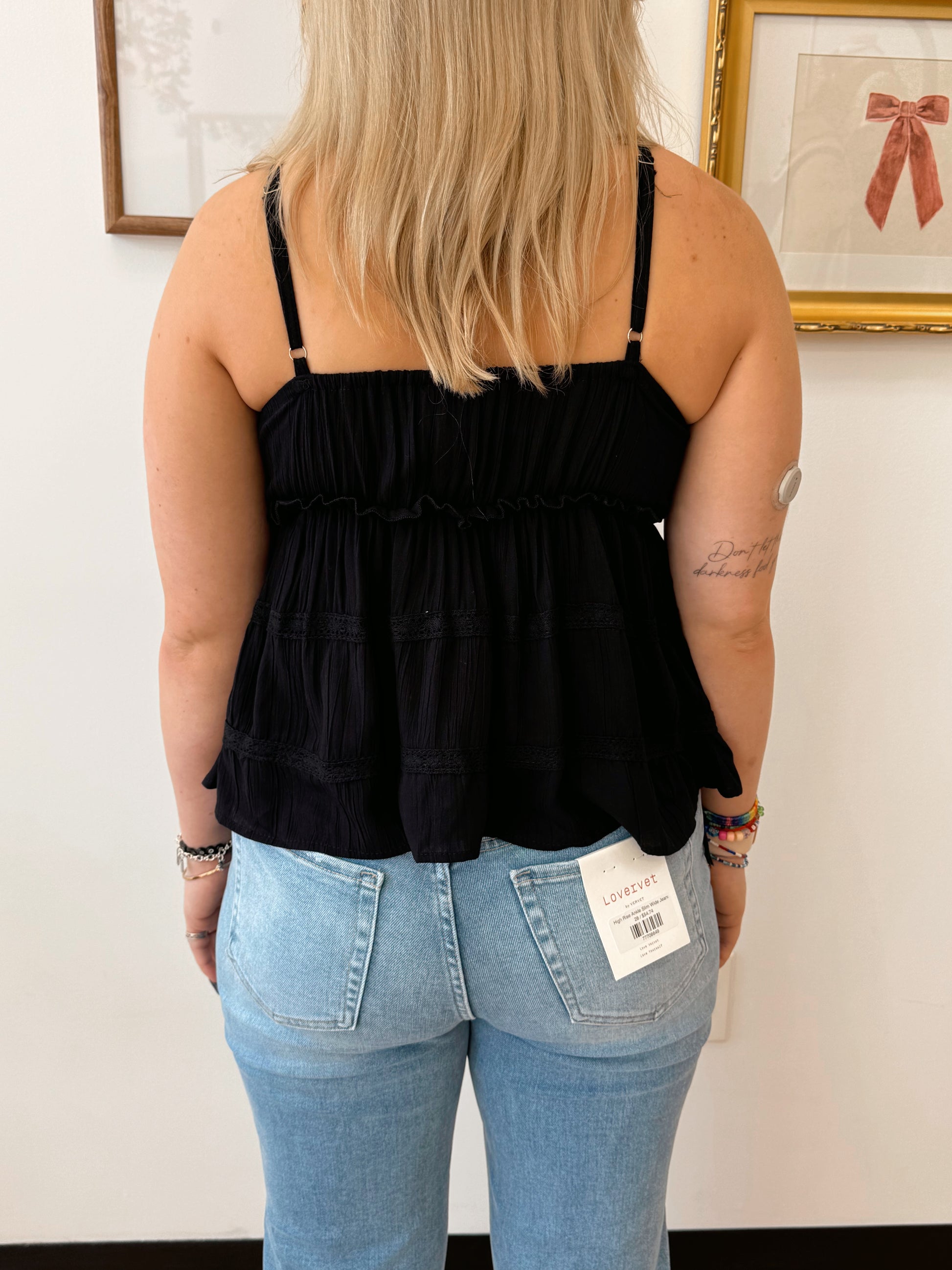 Lace Trim Cami Top Shirts & Tops