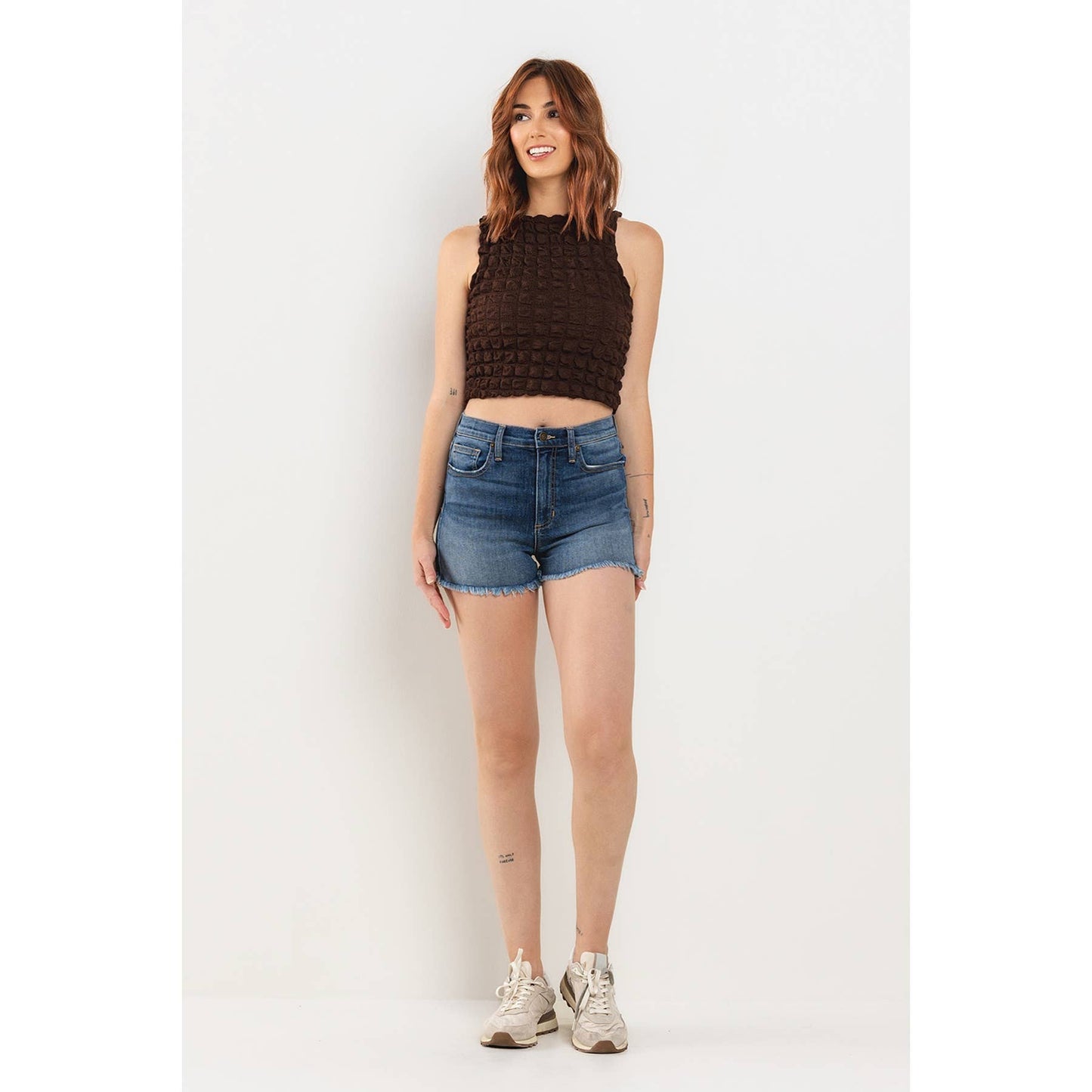 High Rise Star Patch Shorts