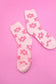 Pink Fuzzy Daisy Socks Socks
