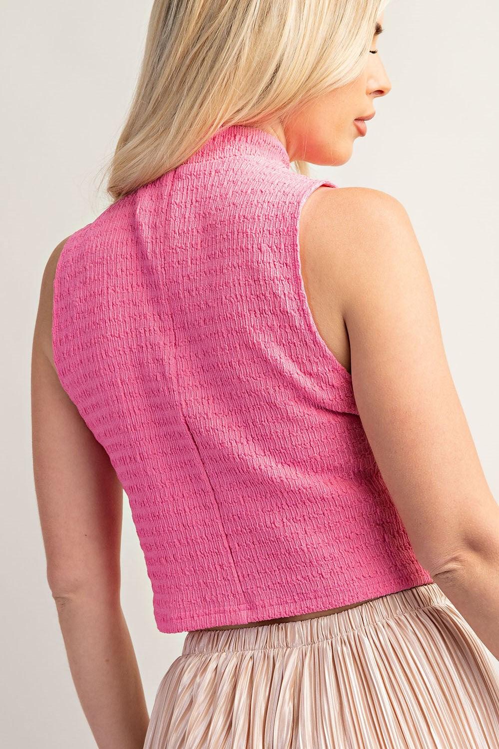 Textured Pink Top