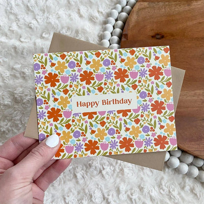 Happy Birthday Floral Card